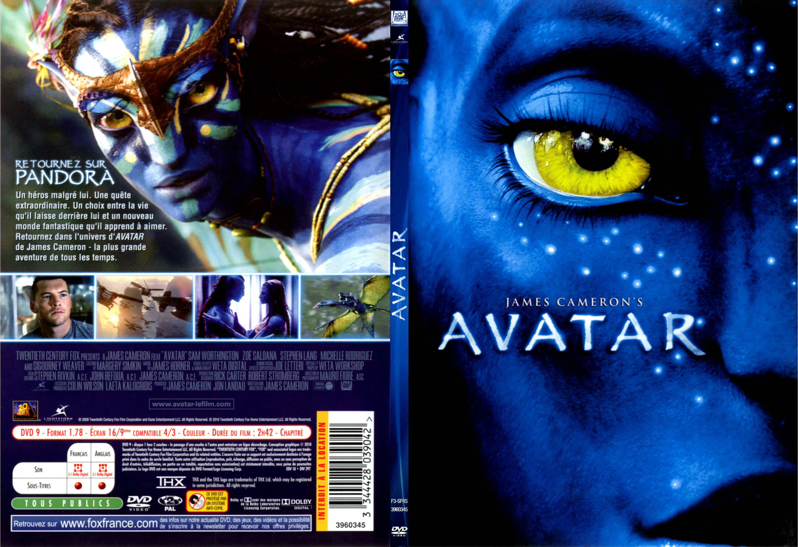 Jaquette DVD Avatar - SLIM