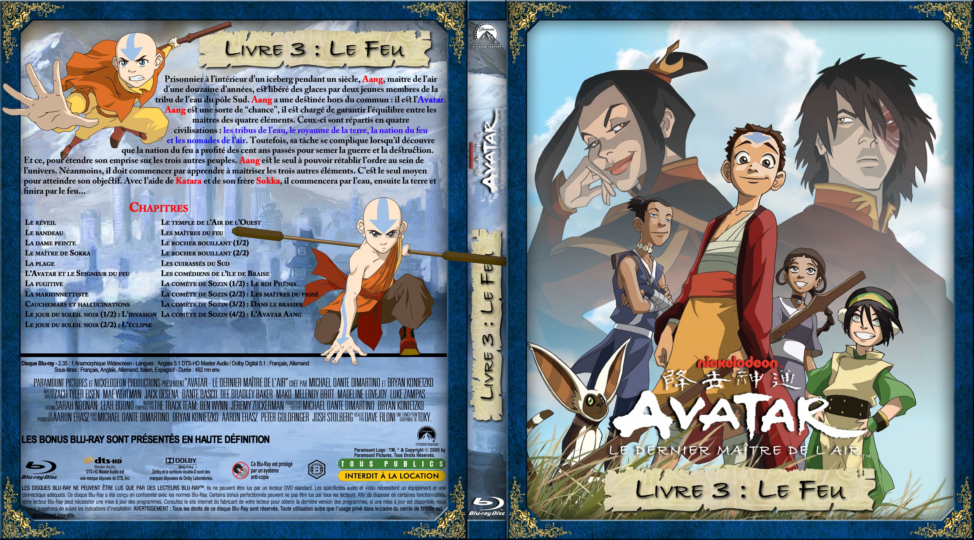 Jaquette DVD Avatar - le dernier maitre de l