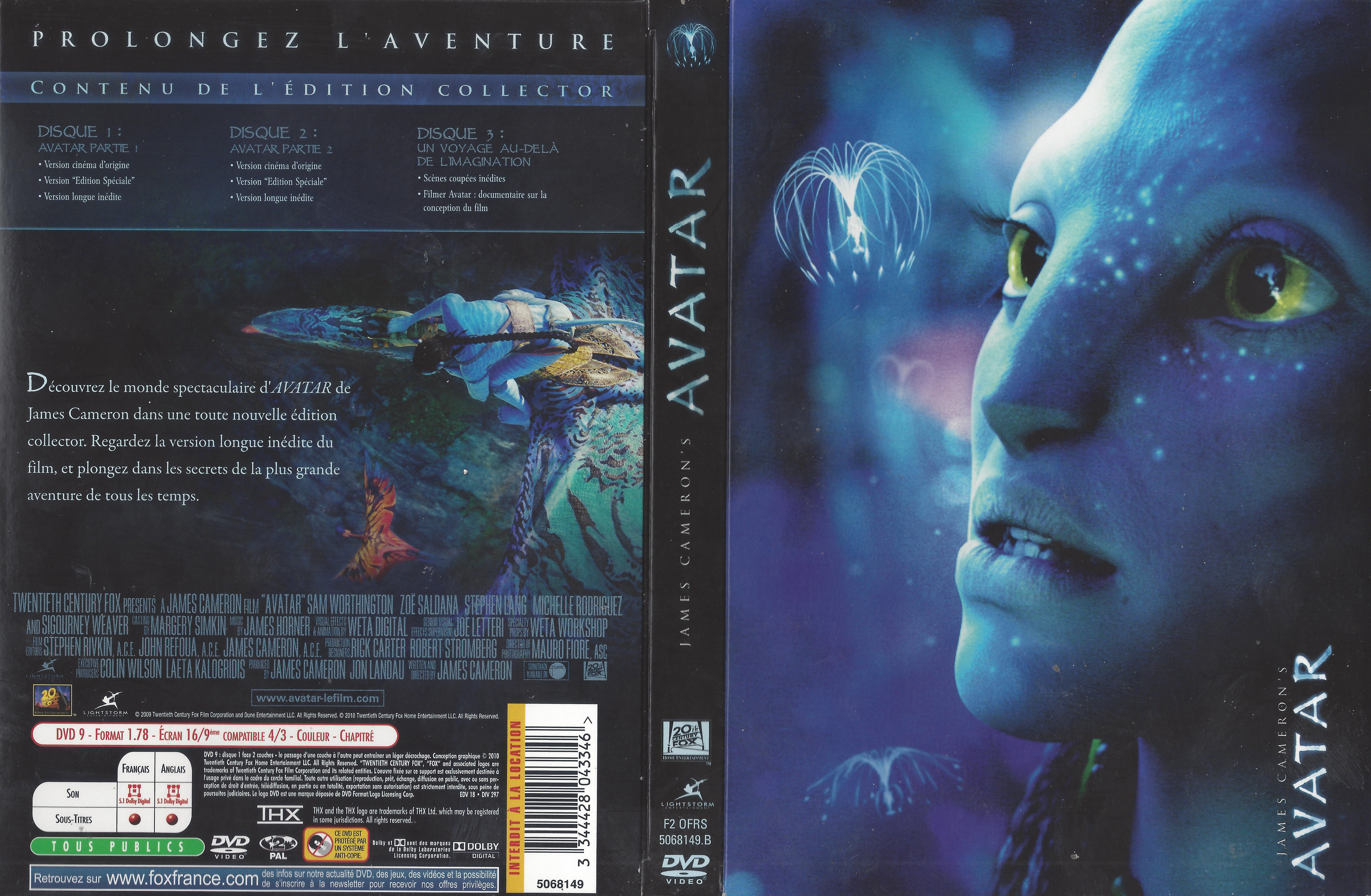 Jaquette DVD Avatar v3