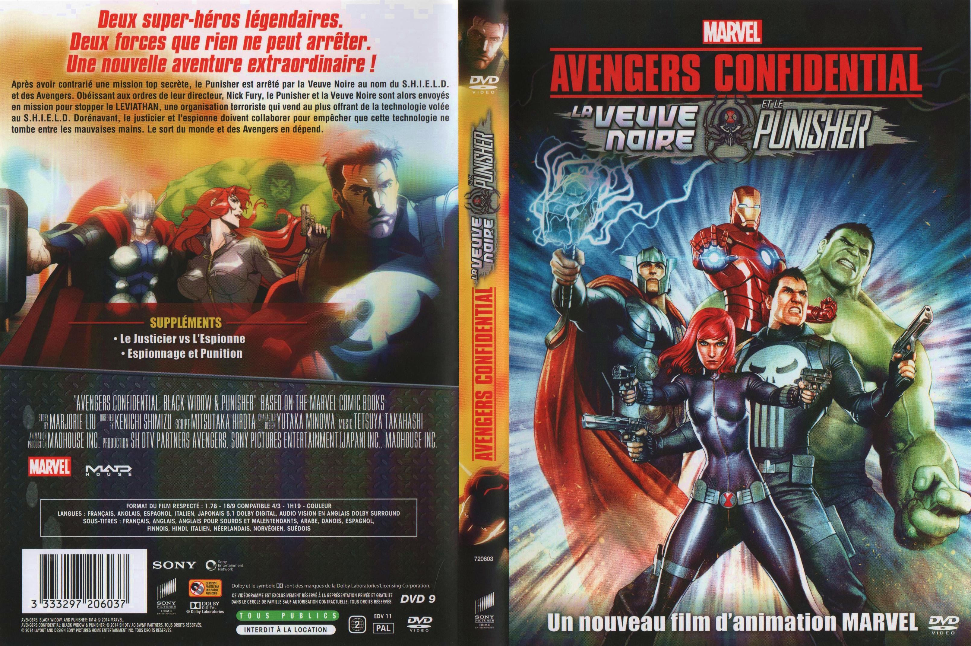 Jaquette DVD Avengers Confidential - La veuve noire et le punisher