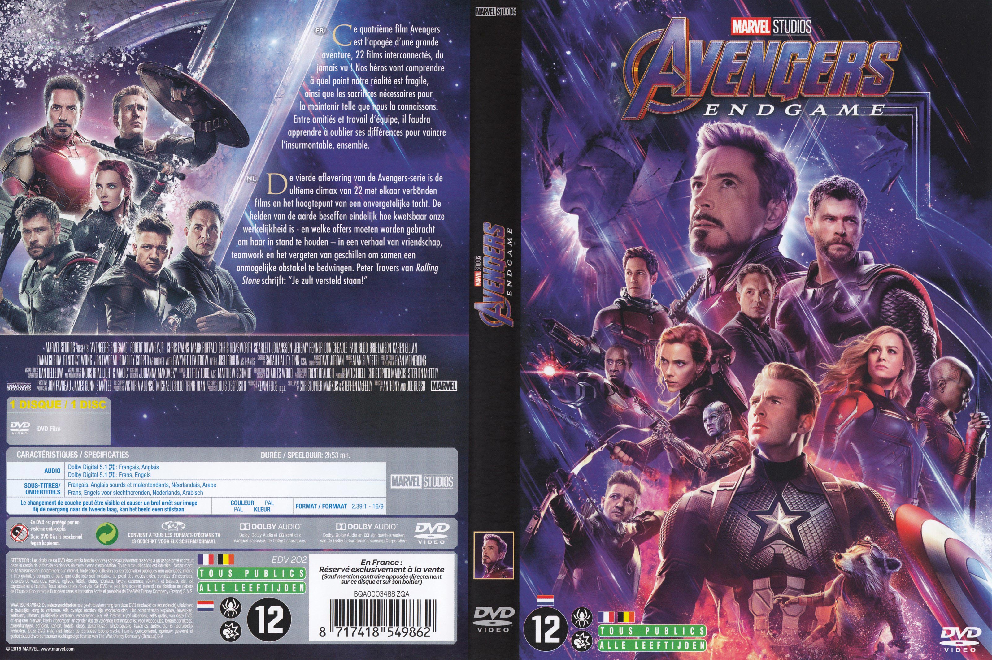 Jaquette DVD Avengers: Endgame
