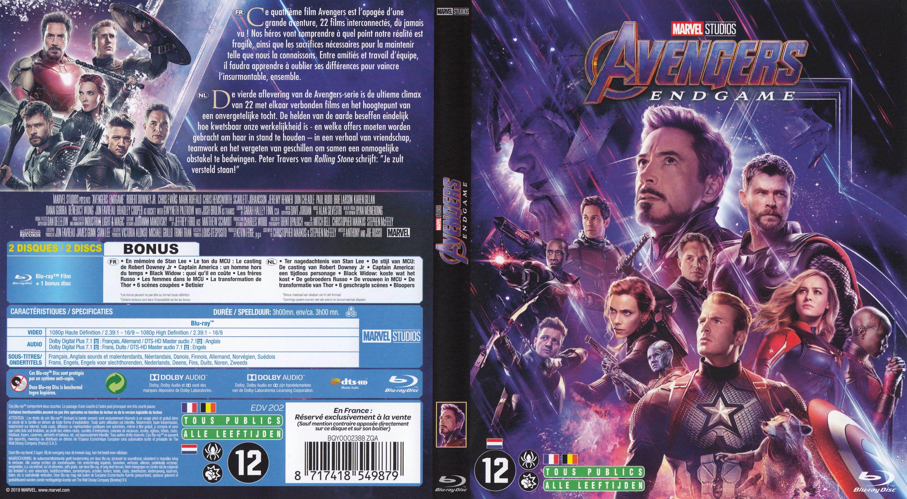 Jaquette DVD Avengers: Endgame (BLU-RAY)