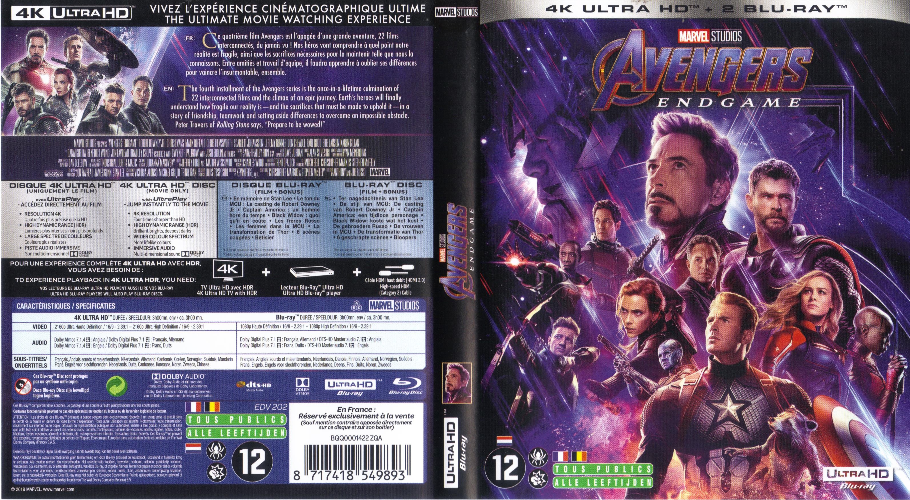 Jaquette DVD Avengers: Endgame (BLU-RAY) v2