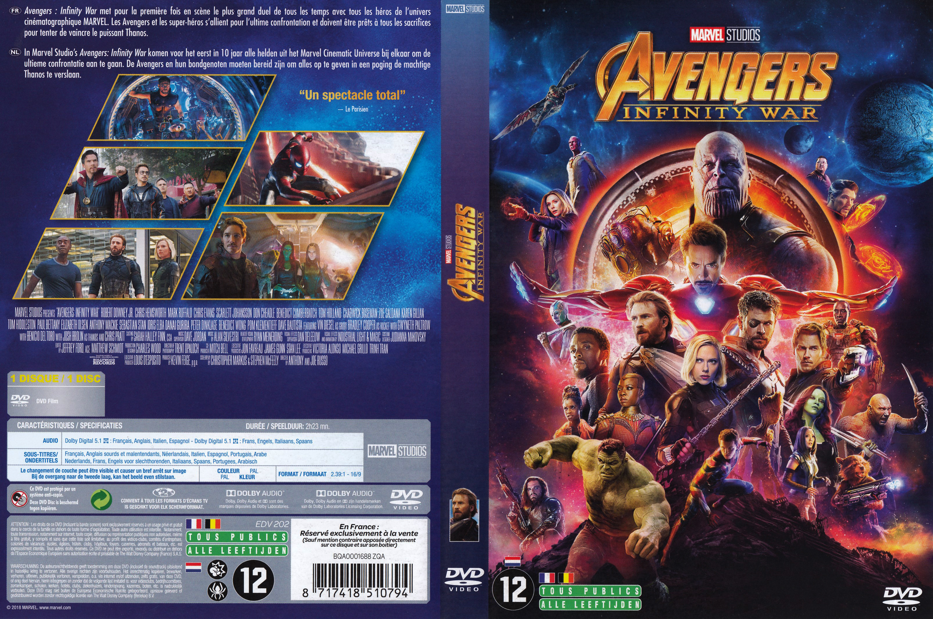 Jaquette DVD Avengers: Infinity War
