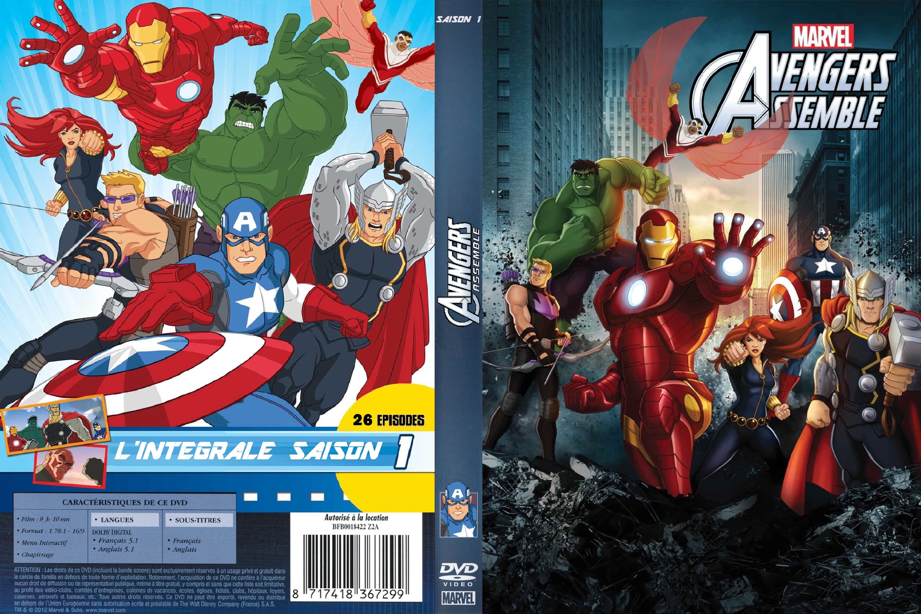 Jaquette DVD Avengers  Rassemblement saison 1 custom