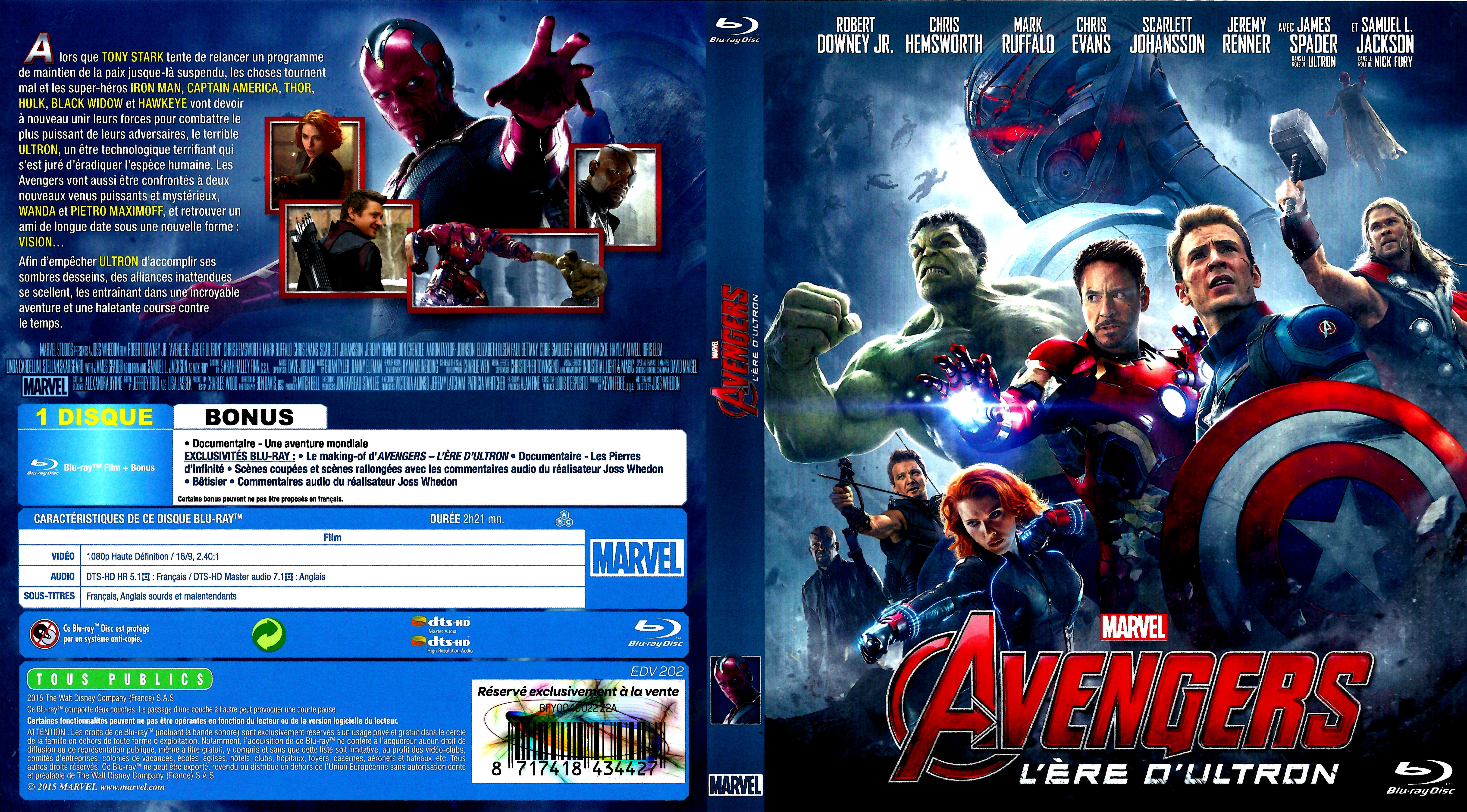 Jaquette DVD Avengers : L