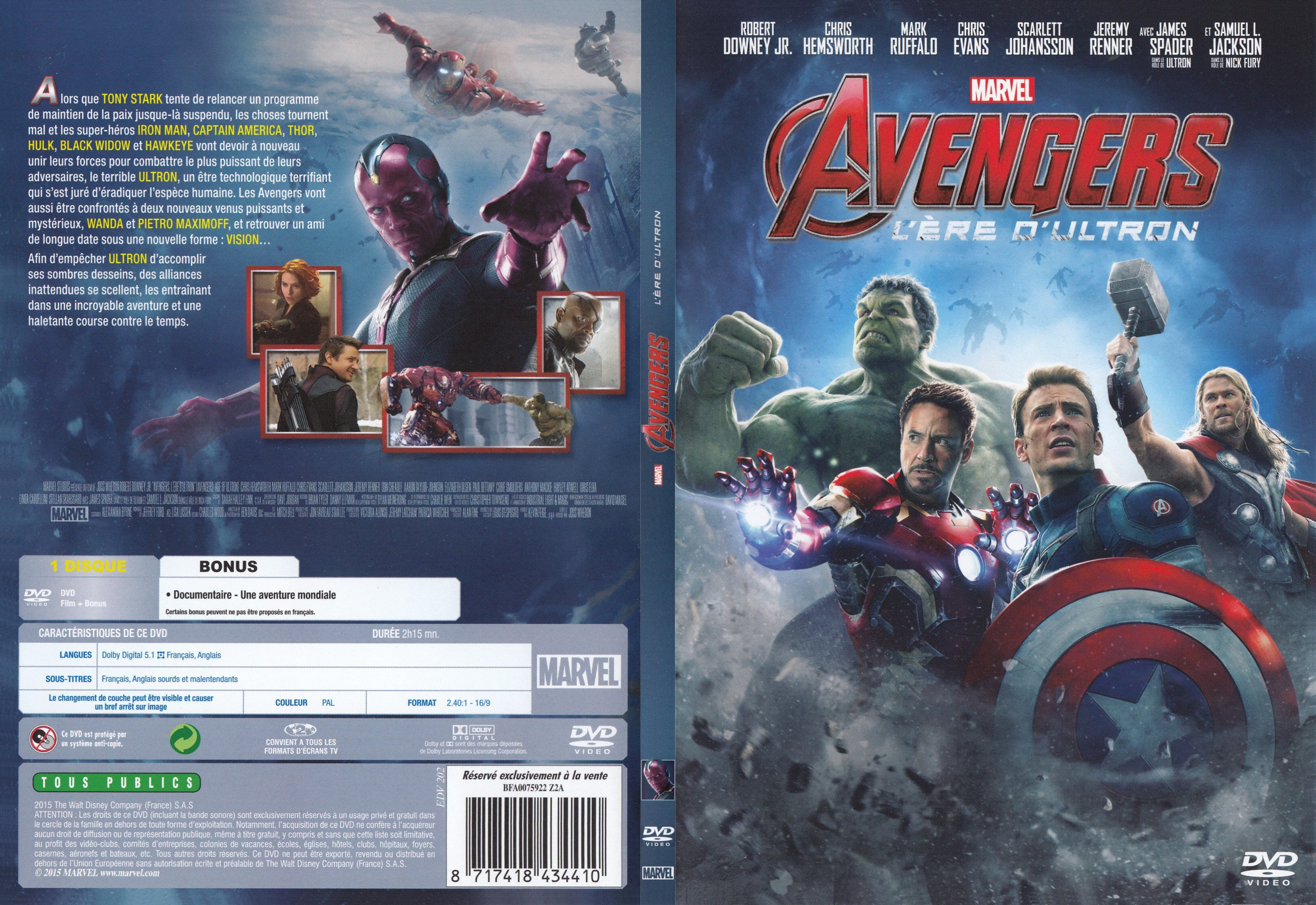 Jaquette DVD Avengers : L