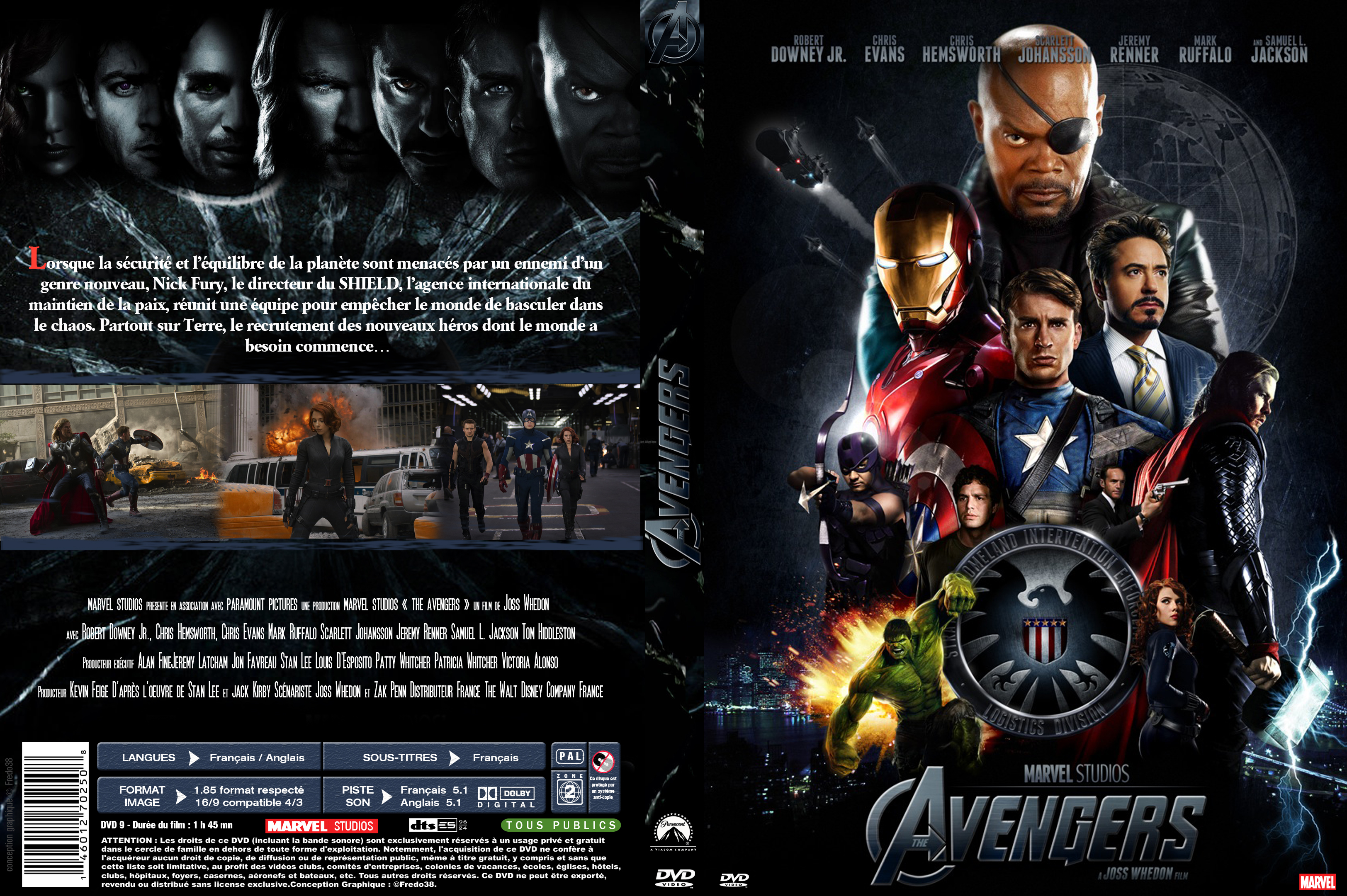 Jaquette DVD Avengers custom