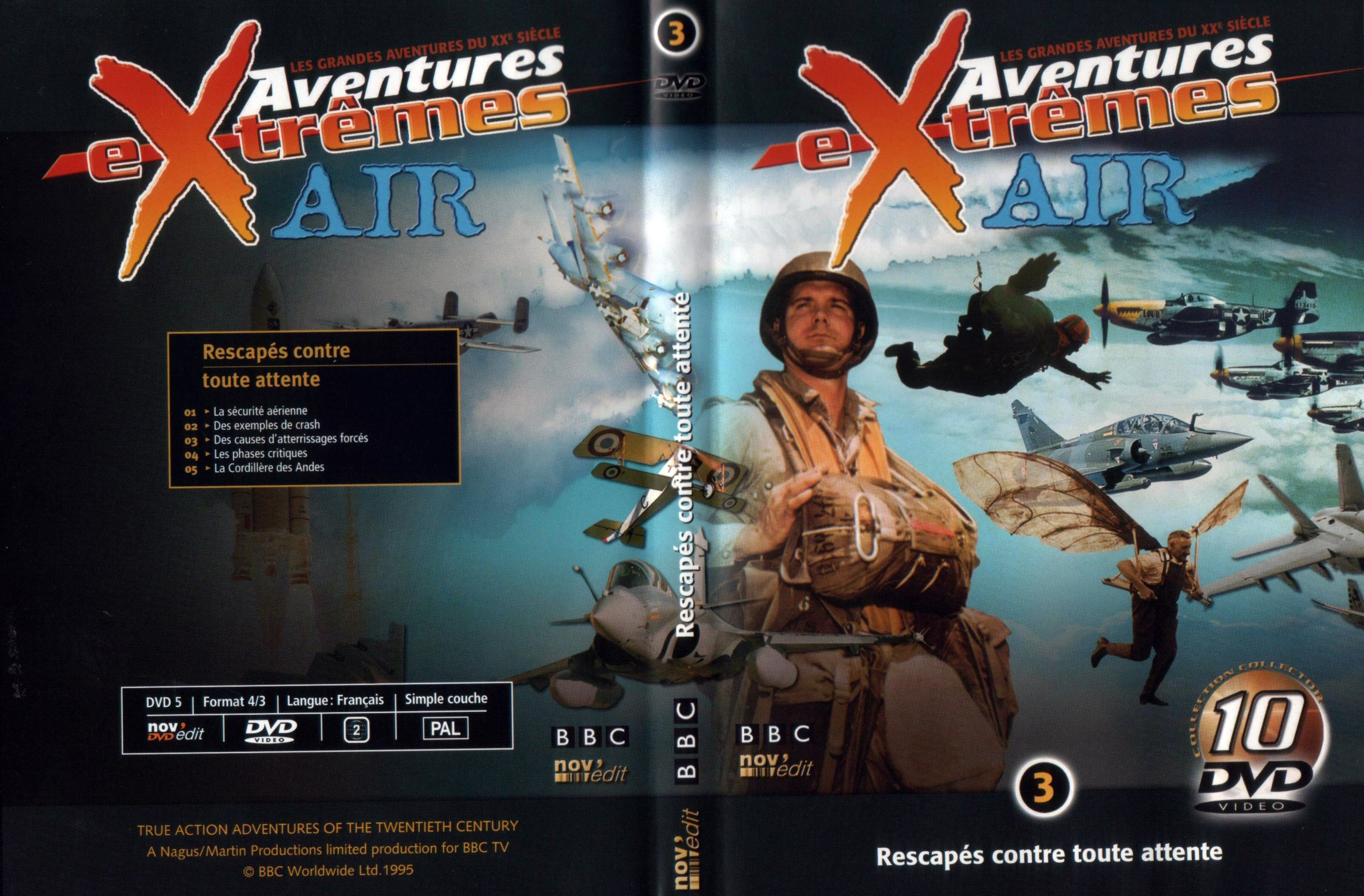 Jaquette DVD Aventures extremes air vol 3 rescaps contre toute attente