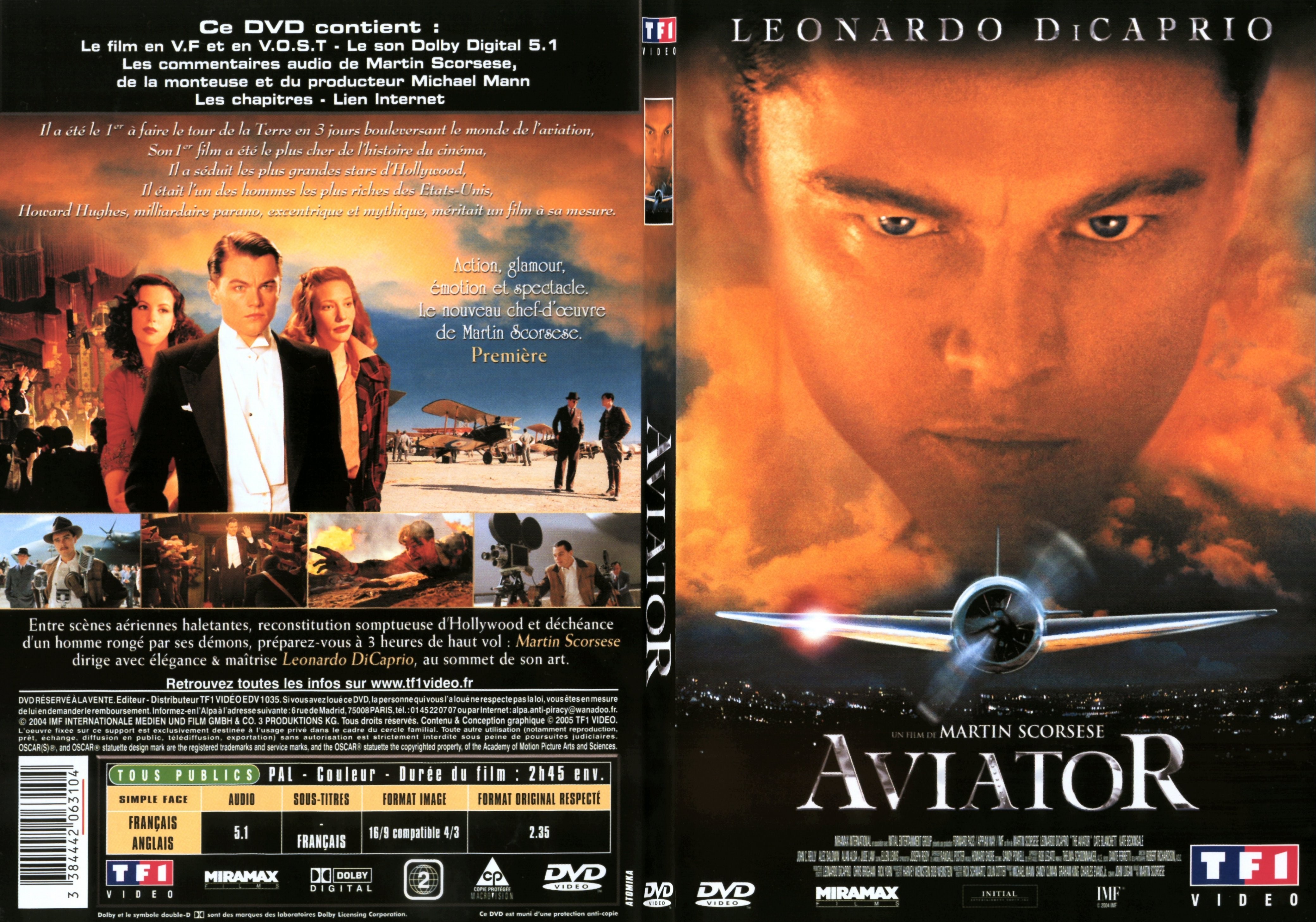 Jaquette DVD Aviator - SLIM