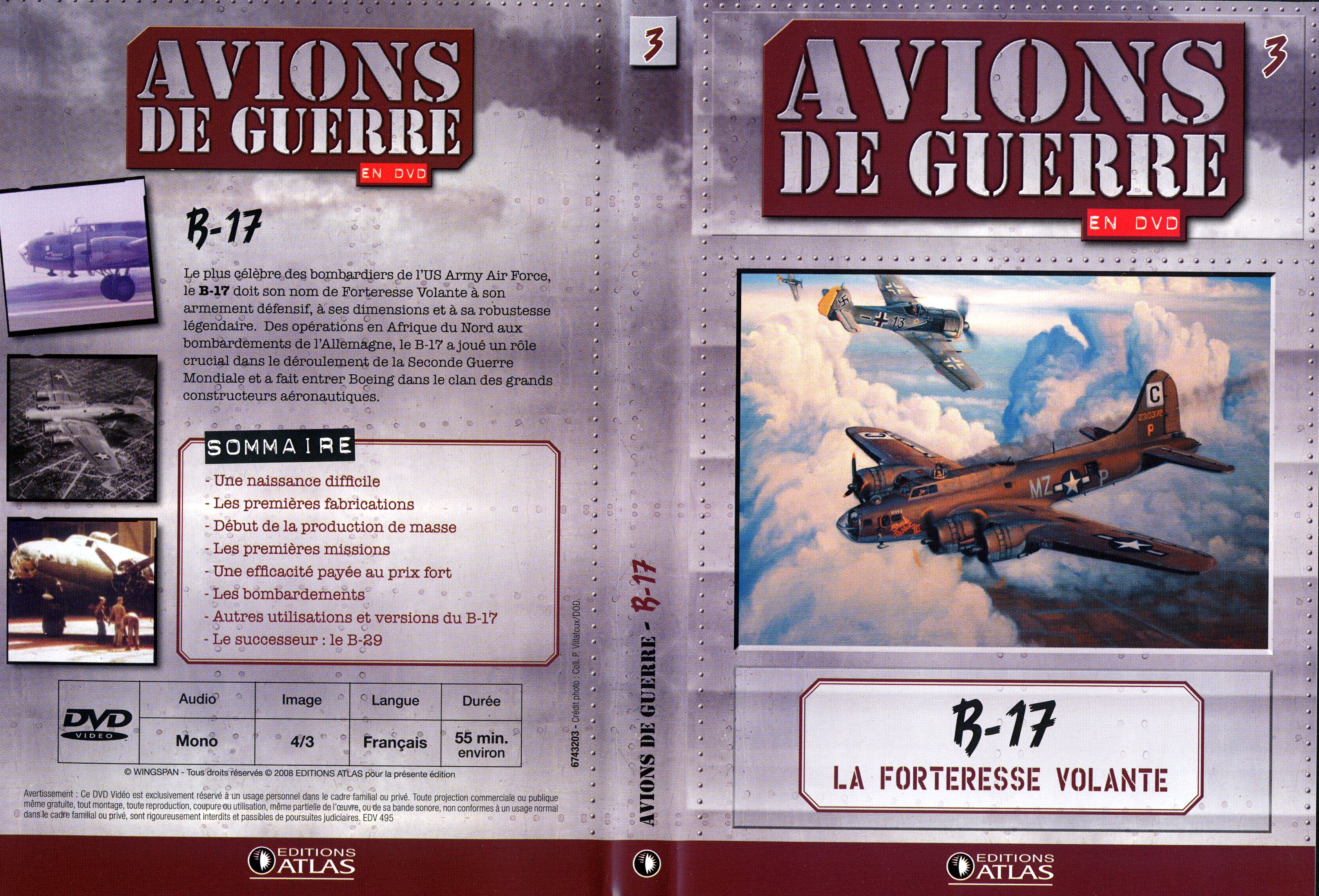 Jaquette DVD Avions de guerre en DVD vol 03