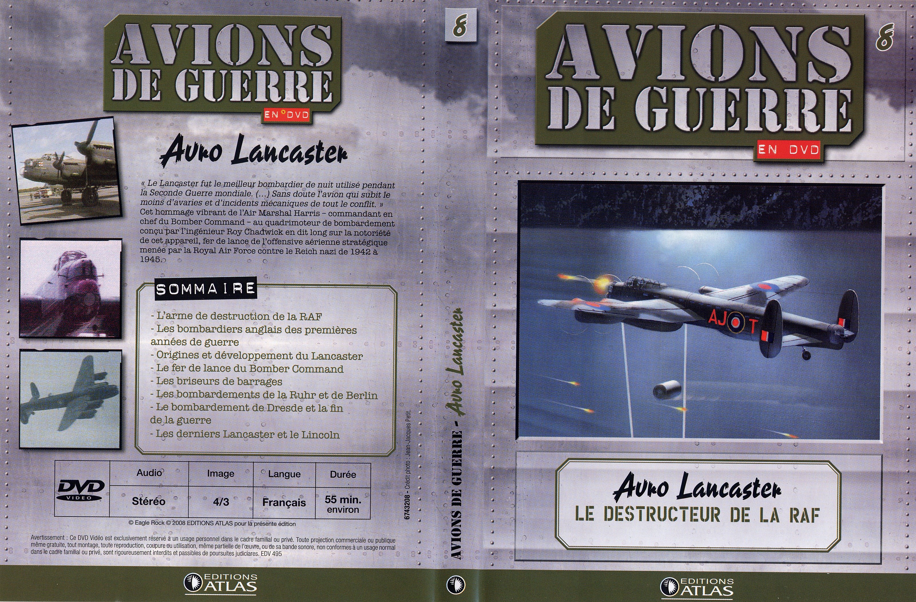 Jaquette DVD Avions de guerre en DVD vol 08
