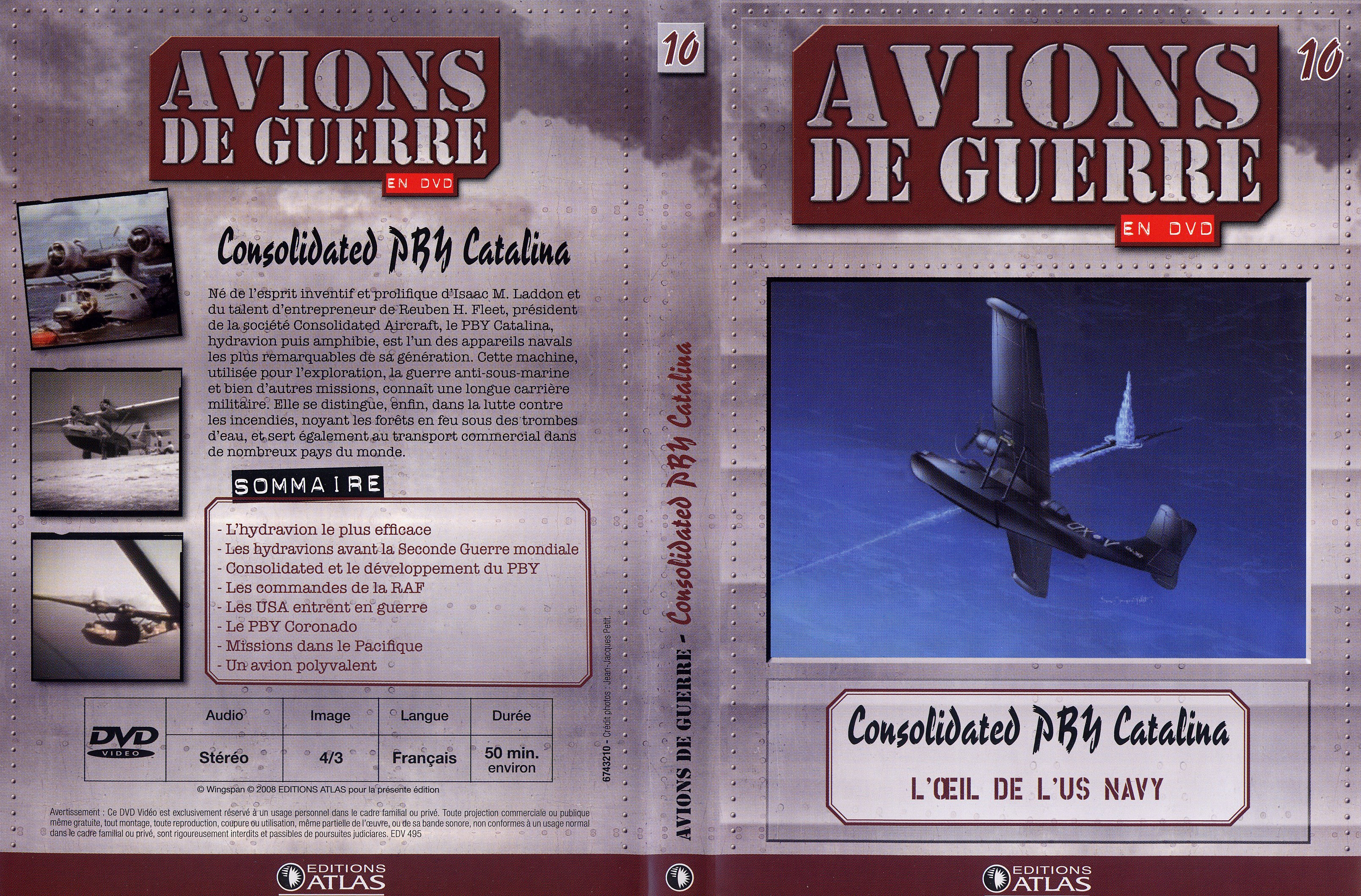 Jaquette DVD Avions de guerre en DVD vol 10