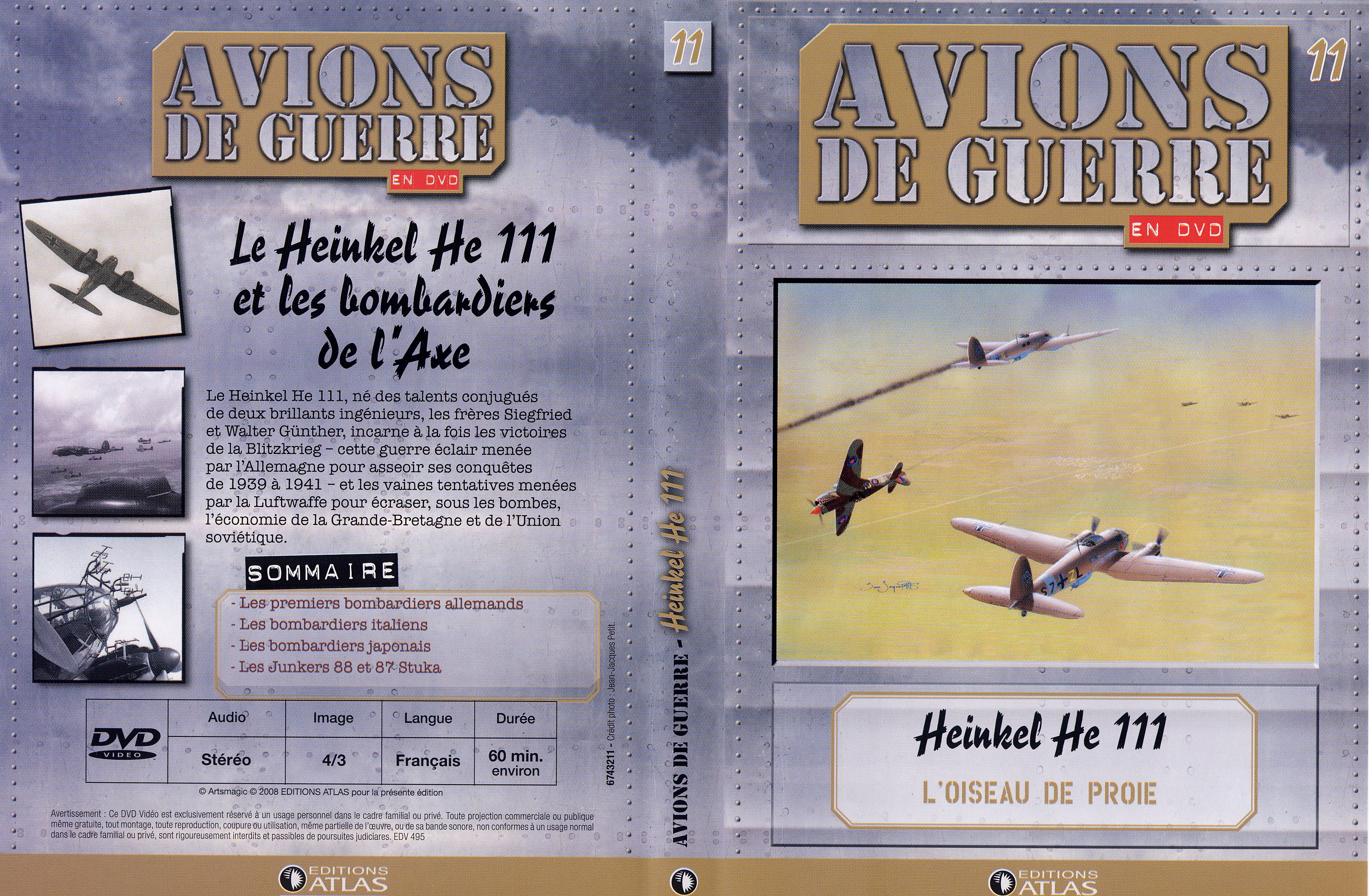 Jaquette DVD Avions de guerre en DVD vol 11