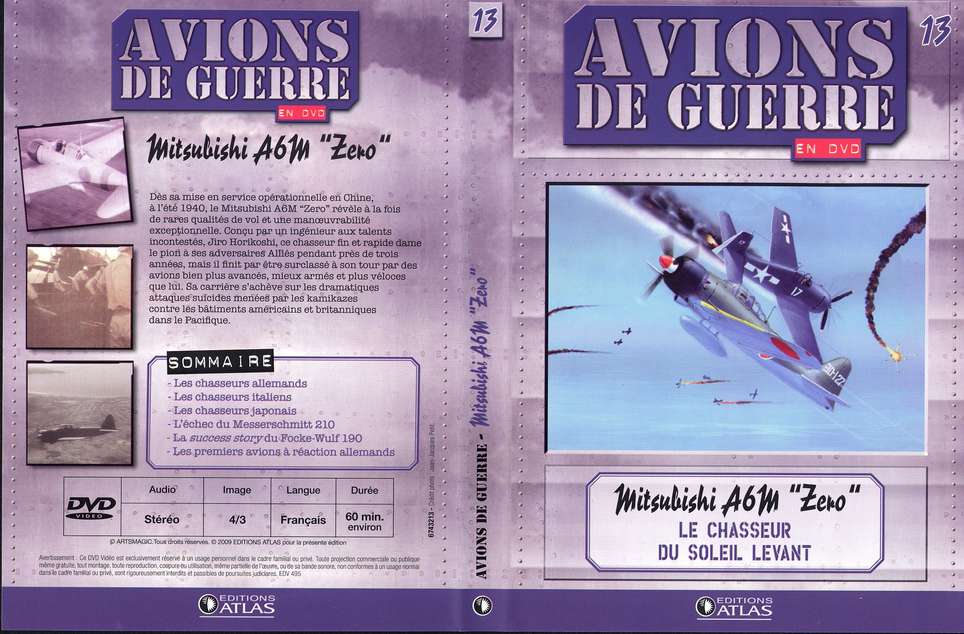 Jaquette DVD Avions de guerre en DVD vol 13