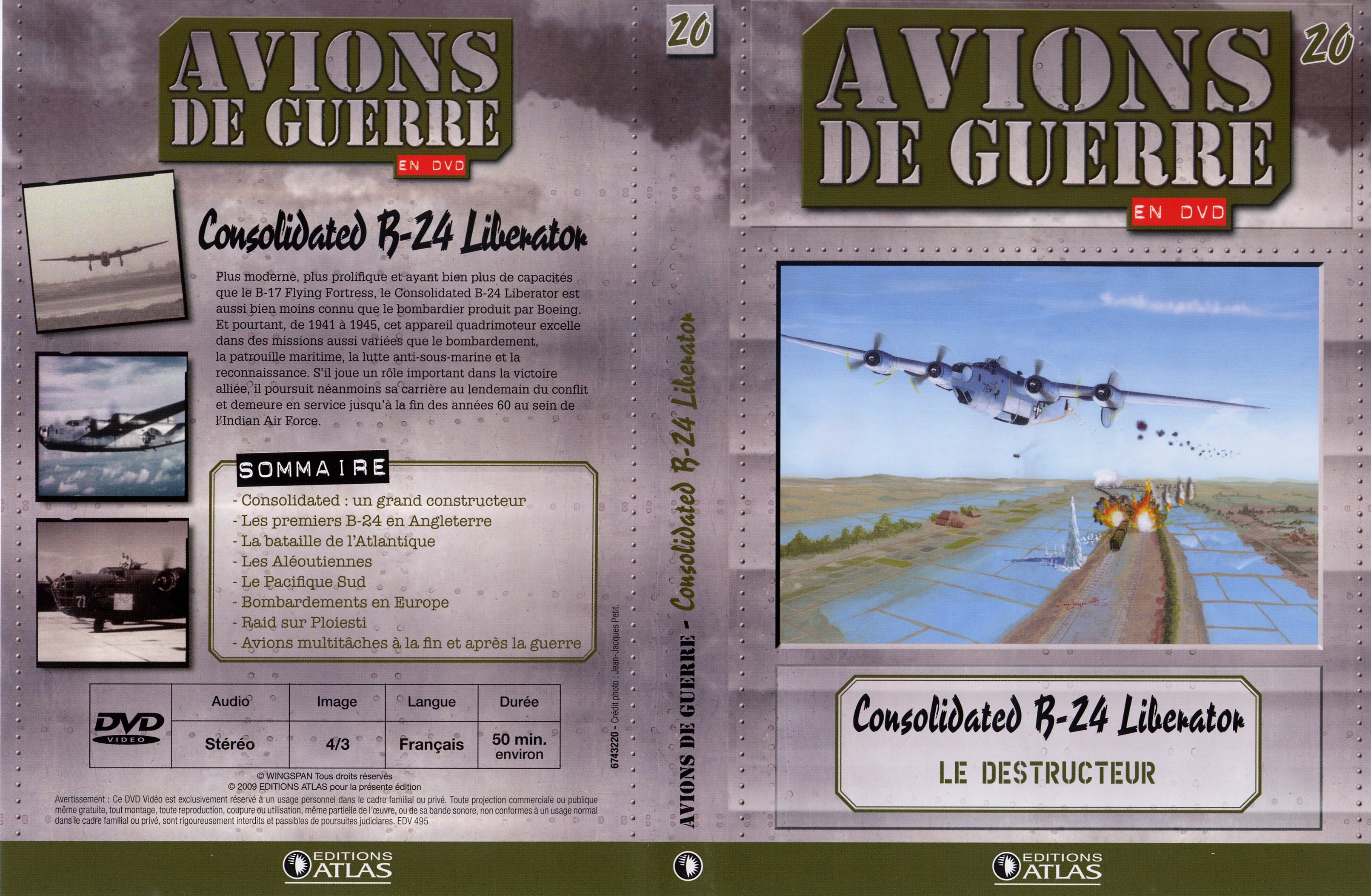 Jaquette DVD Avions de guerre en DVD vol 20