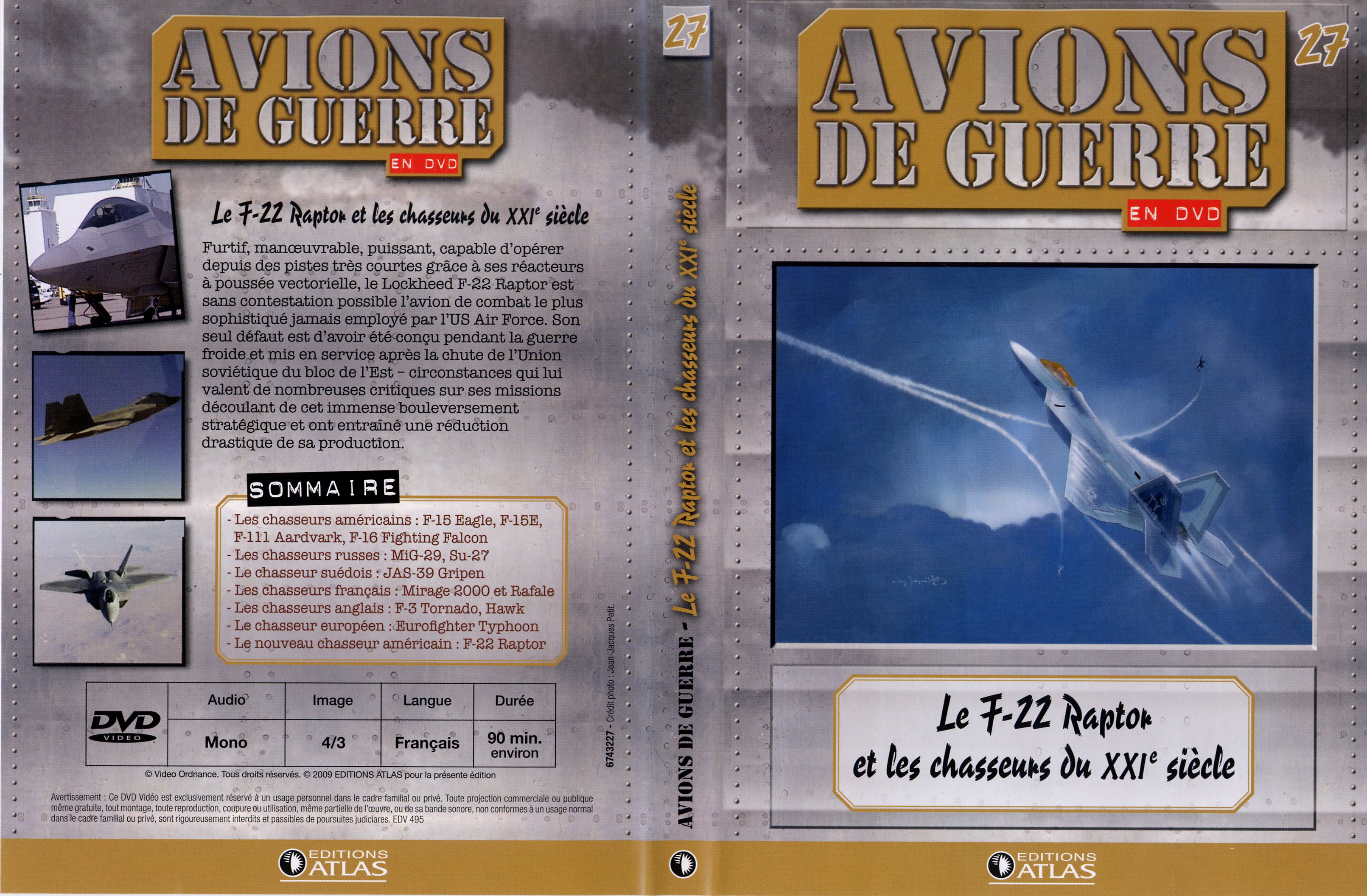 Jaquette DVD Avions de guerre en DVD vol 27