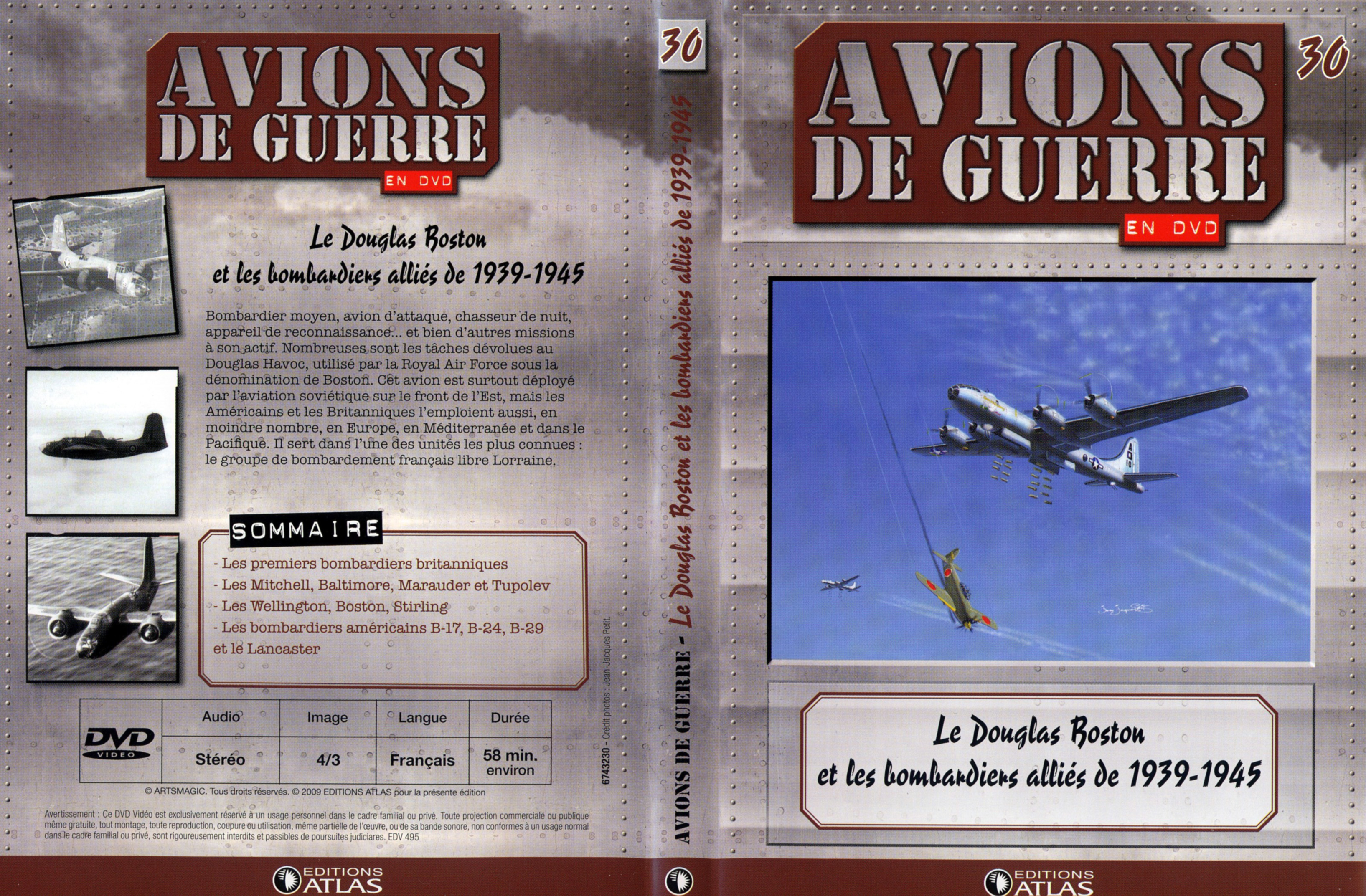 Jaquette DVD Avions de guerre en DVD vol 30