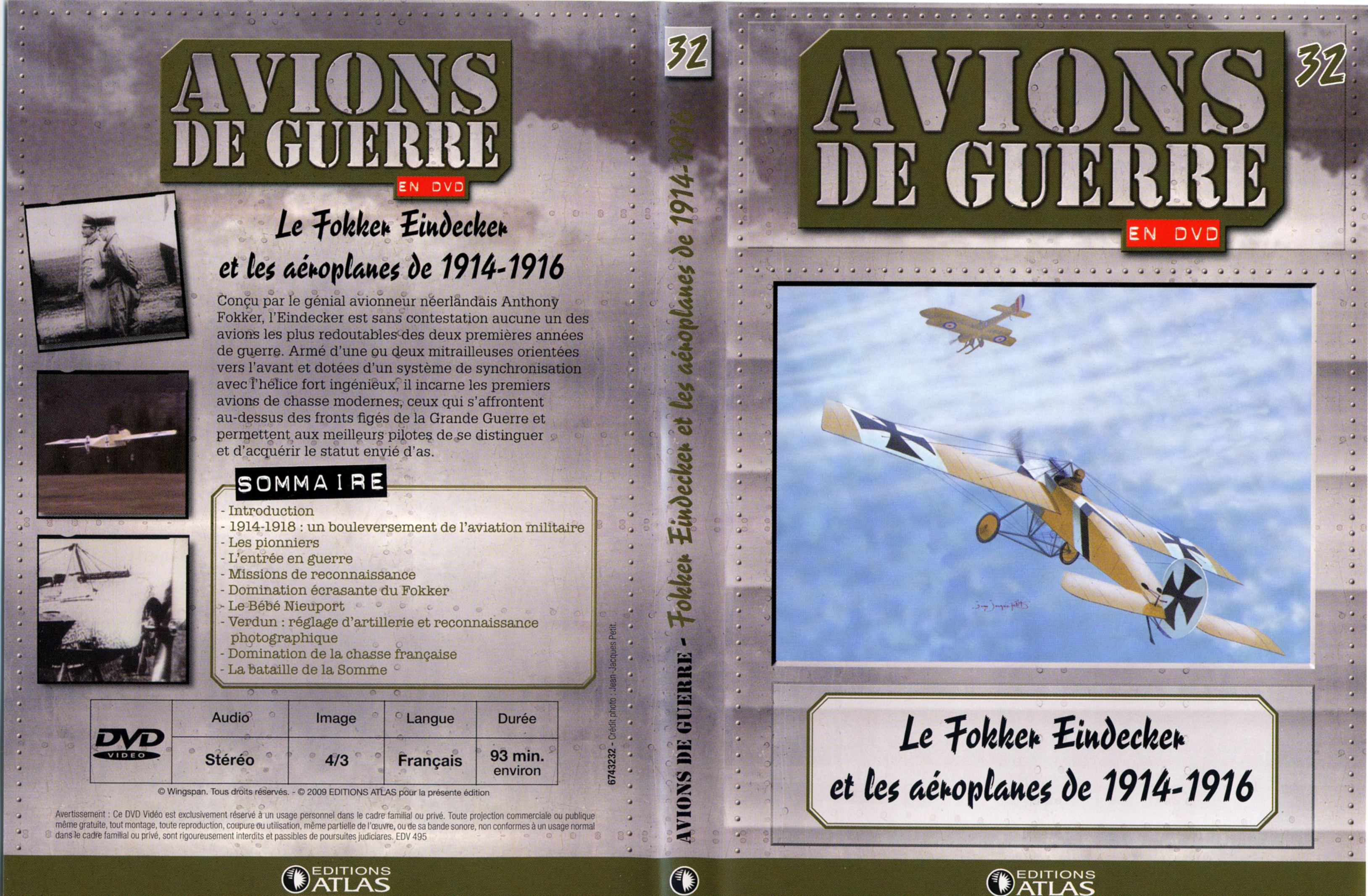 Jaquette DVD Avions de guerre en DVD vol 32