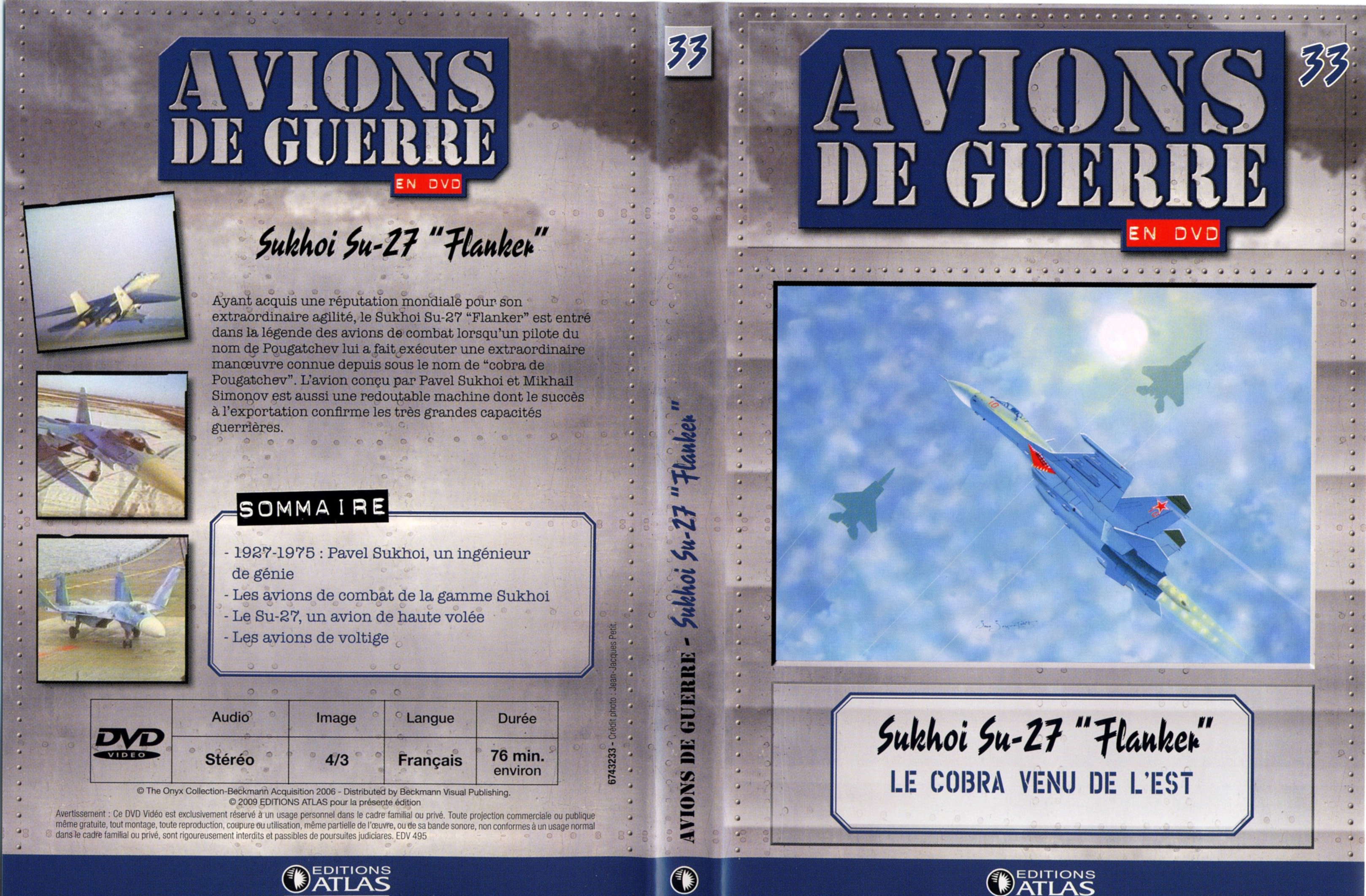 Jaquette DVD Avions de guerre en DVD vol 33