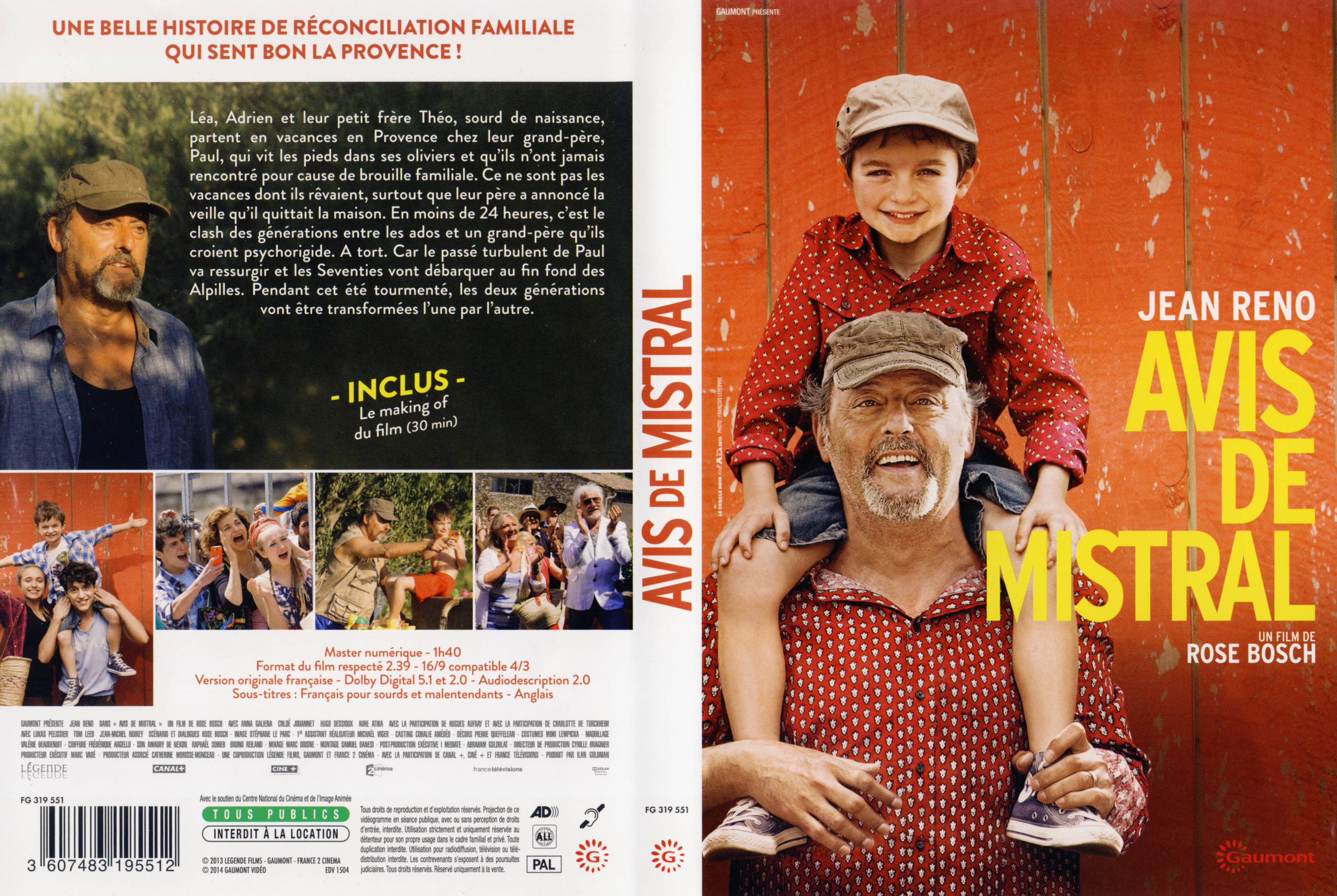 Jaquette DVD Avis de Mistral