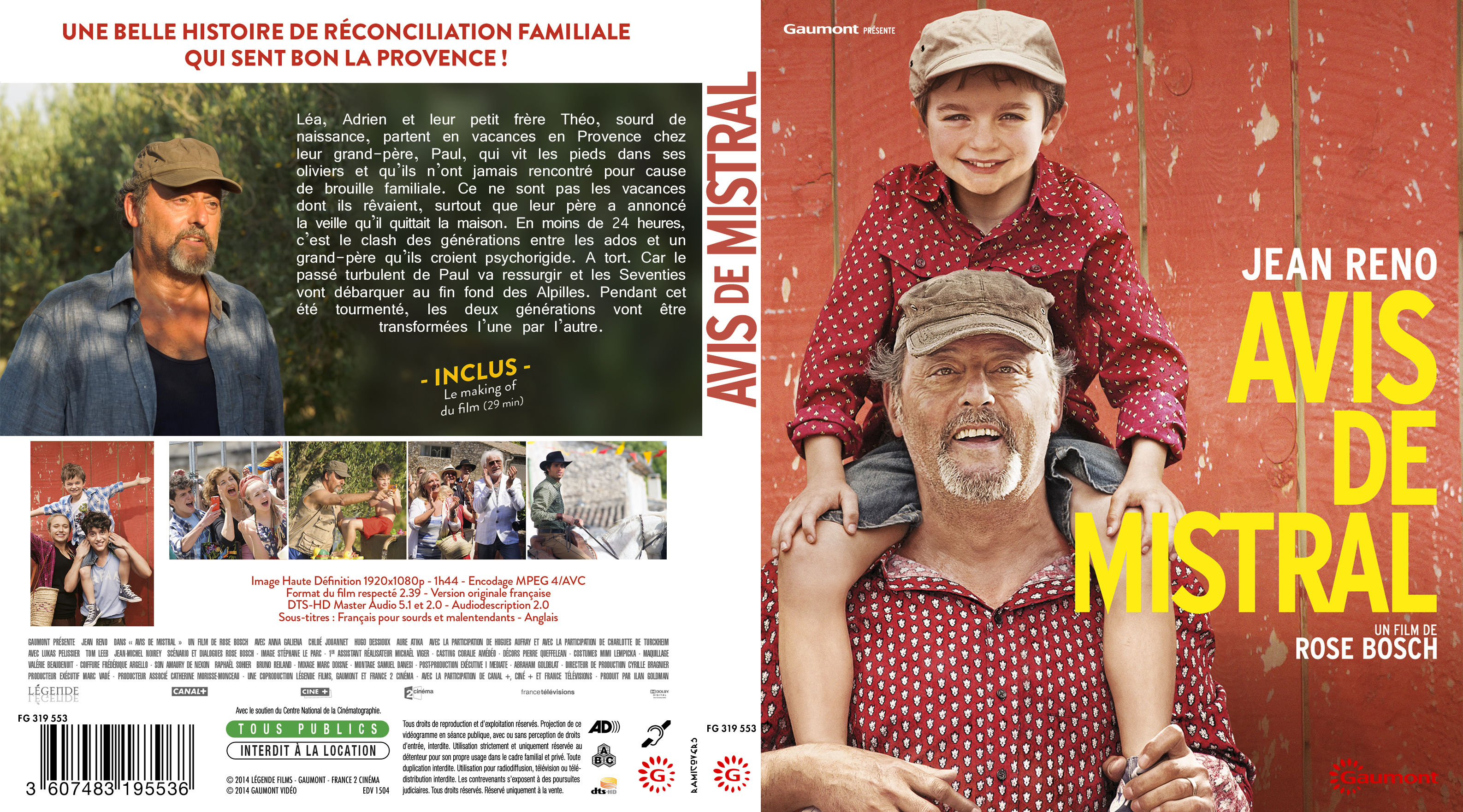 Jaquette DVD Avis de mistral custom (BLU-RAY)