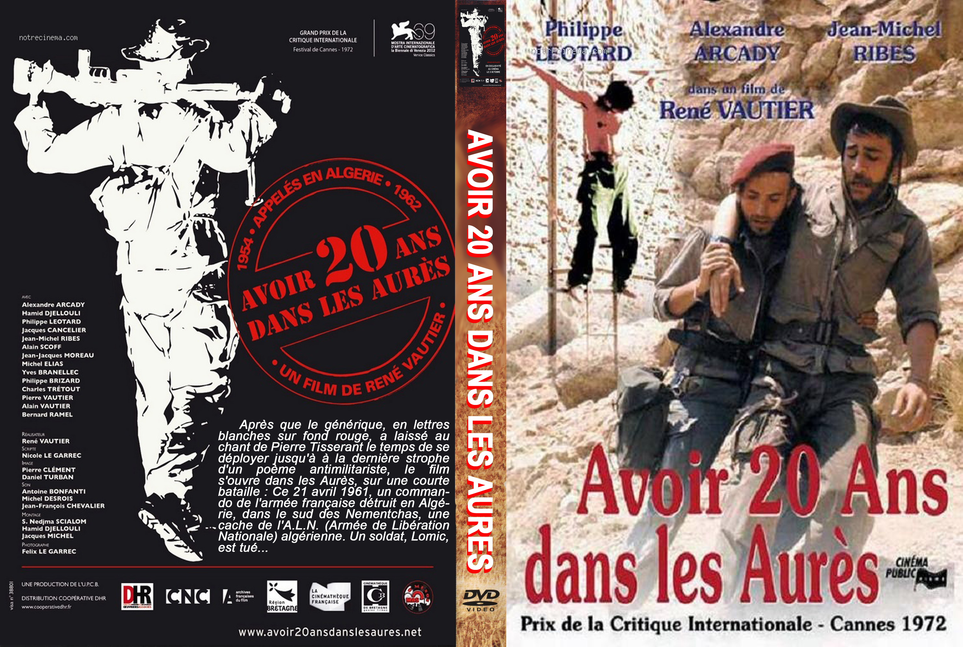 Jaquette DVD Avoir 20 ans dans les Aurs custom