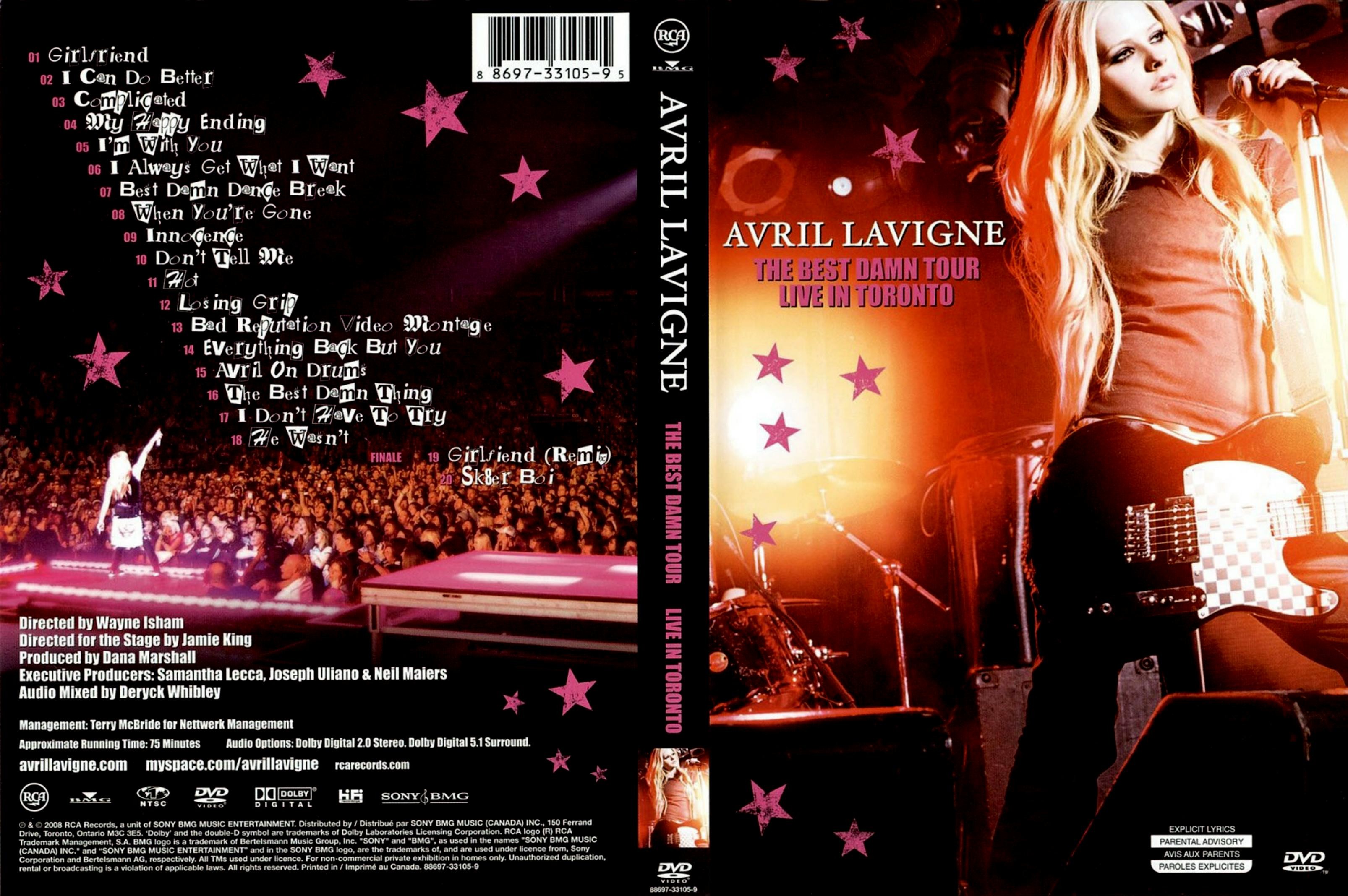 Jaquette DVD Avril Lavigne The best dawn tour