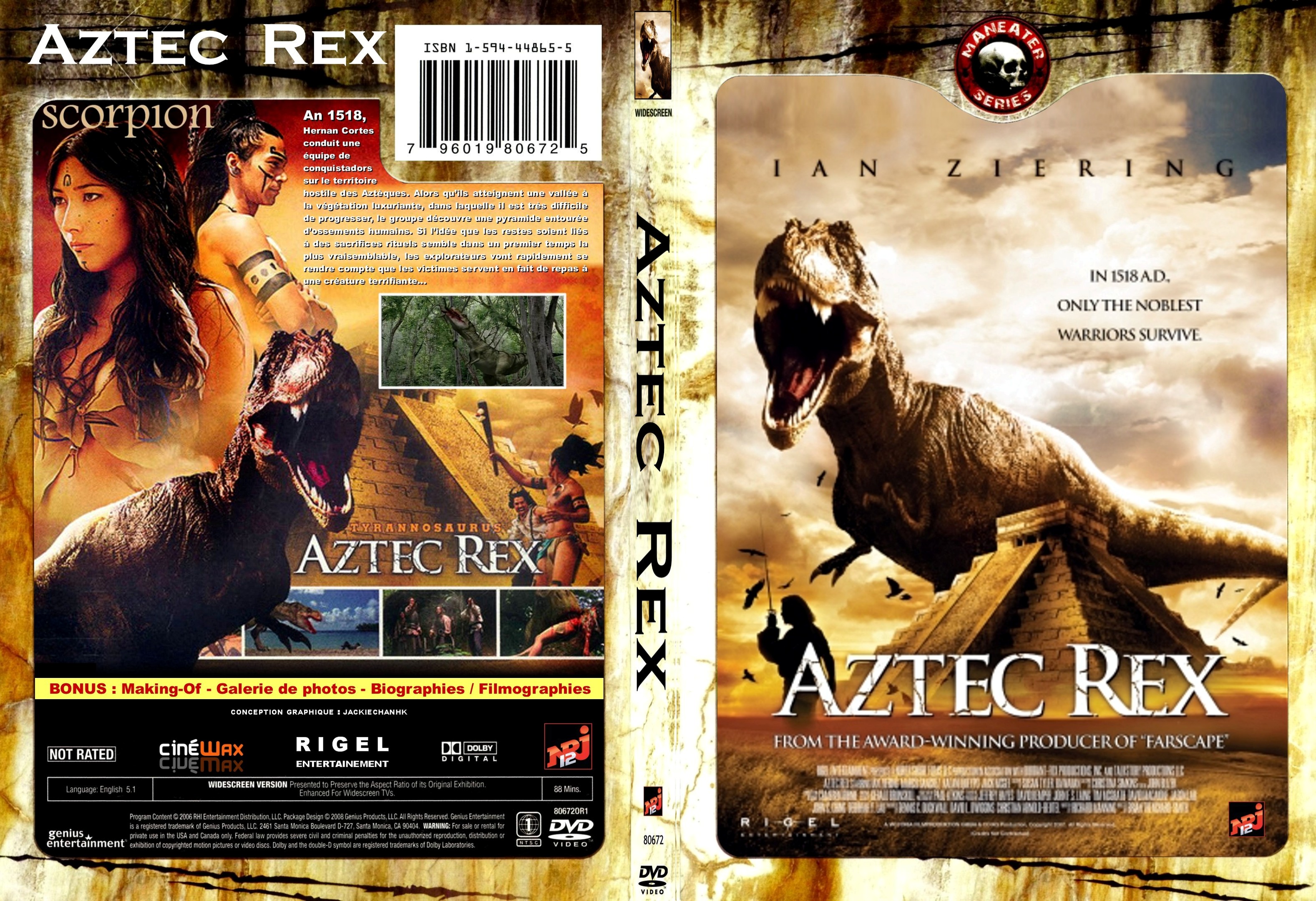 Jaquette DVD Aztec rex custom - SLIM