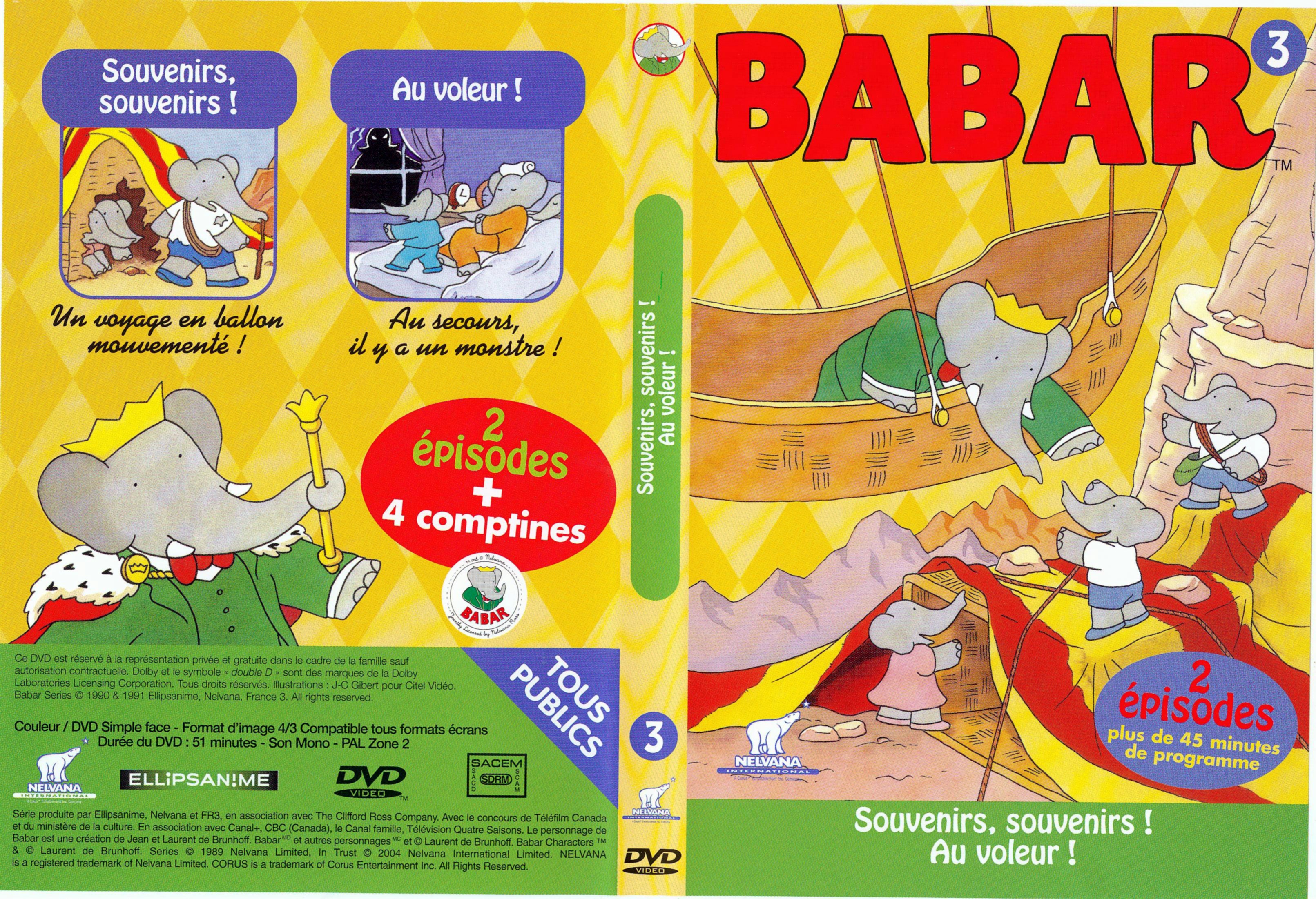 Jaquette DVD Babar vol 03