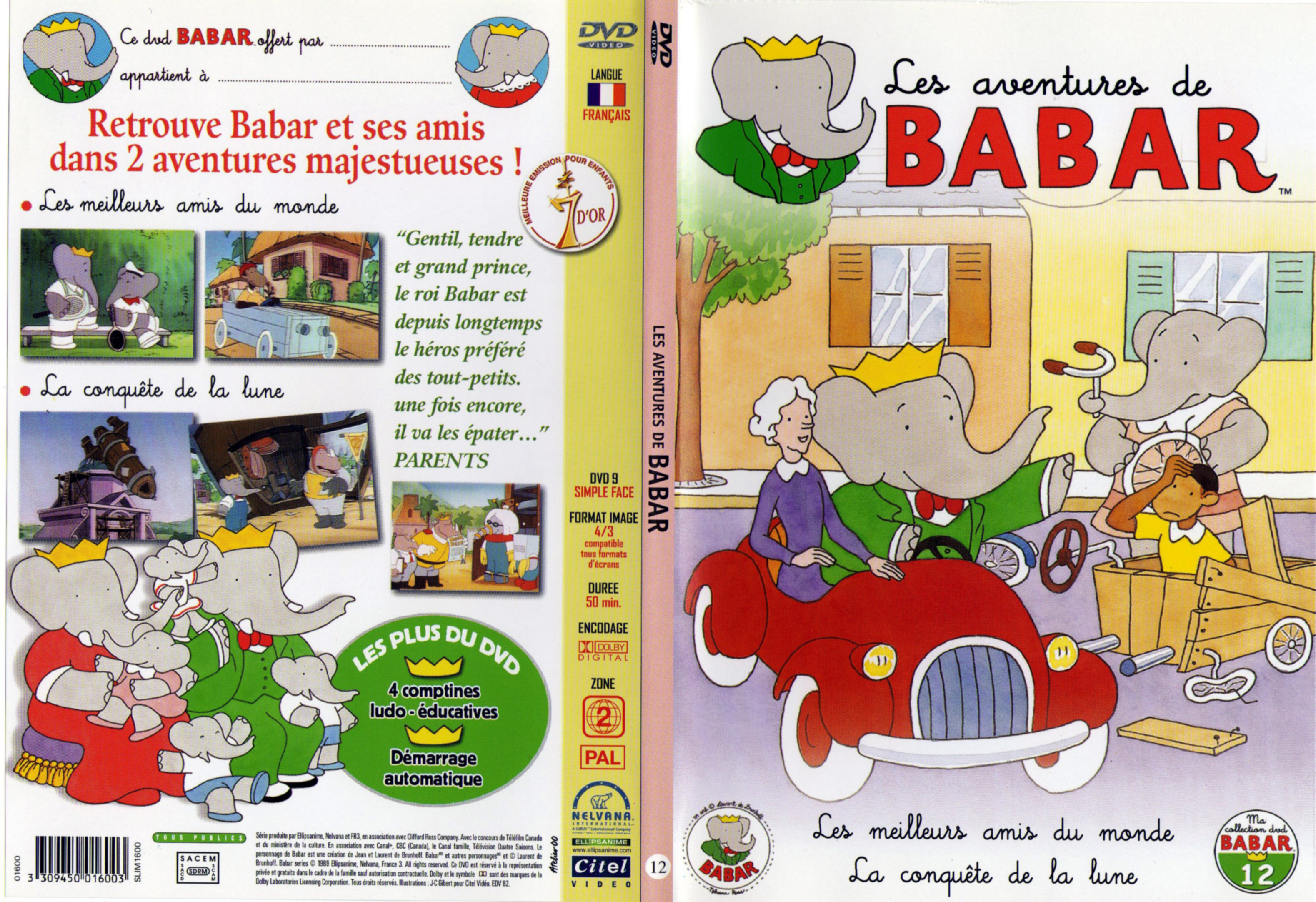 Jaquette DVD Babar vol 12