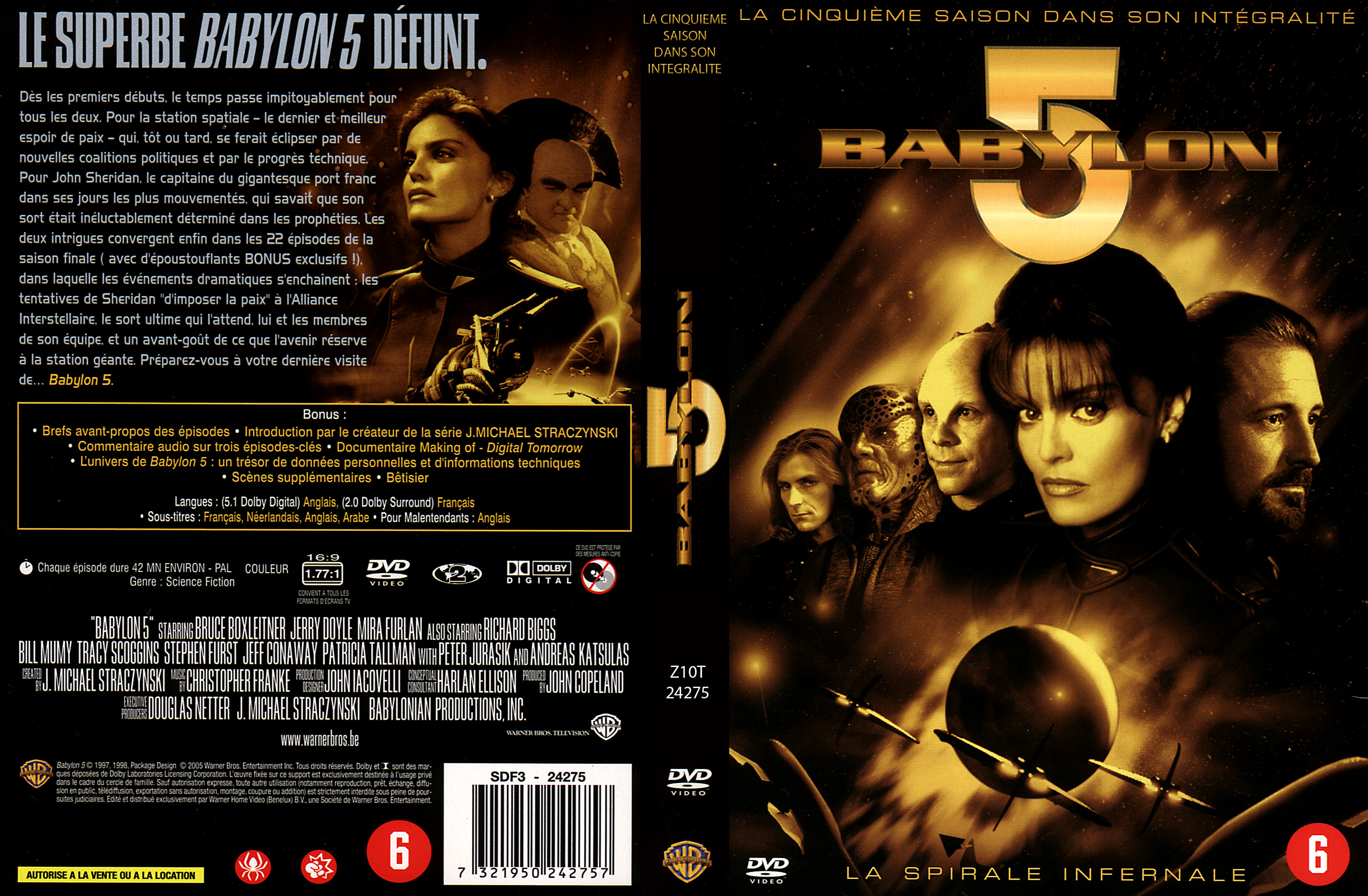 Jaquette DVD Babylon 5 Saison 5 COFFRET