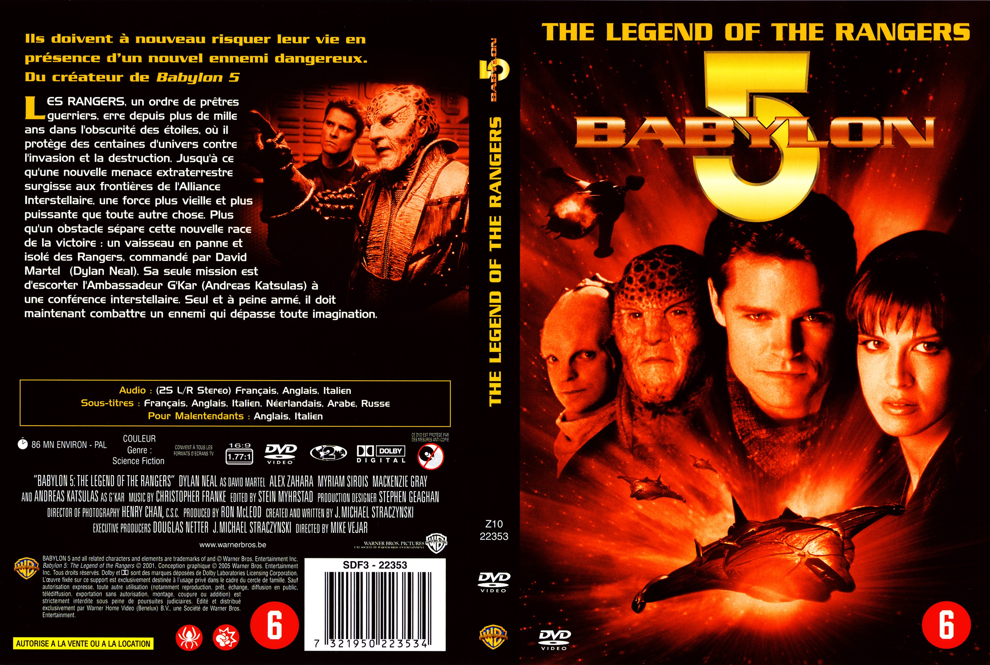 Jaquette DVD Babylon 5 The legend of the rangers