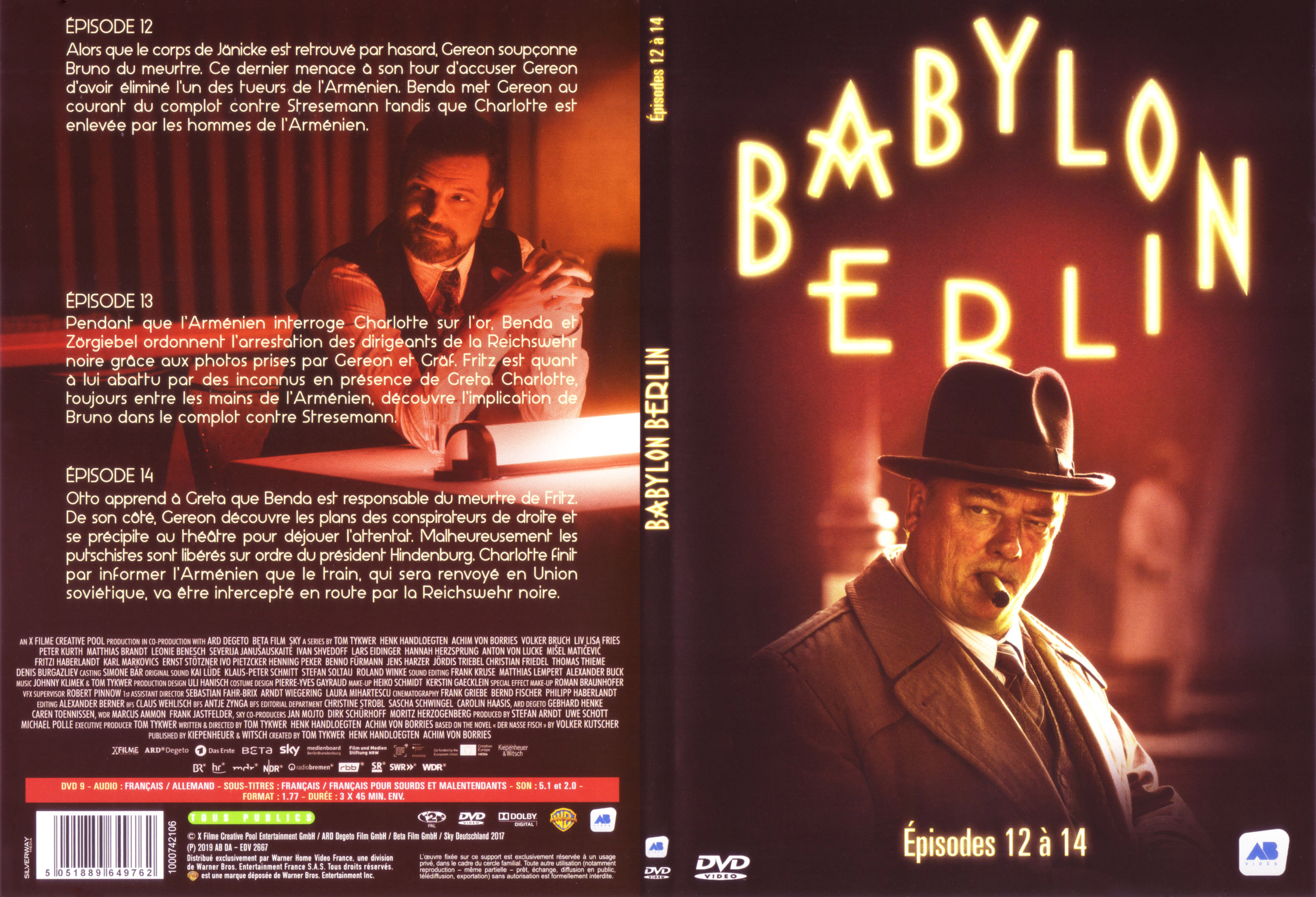 Jaquette DVD Babylon Berlin Ep 12-14