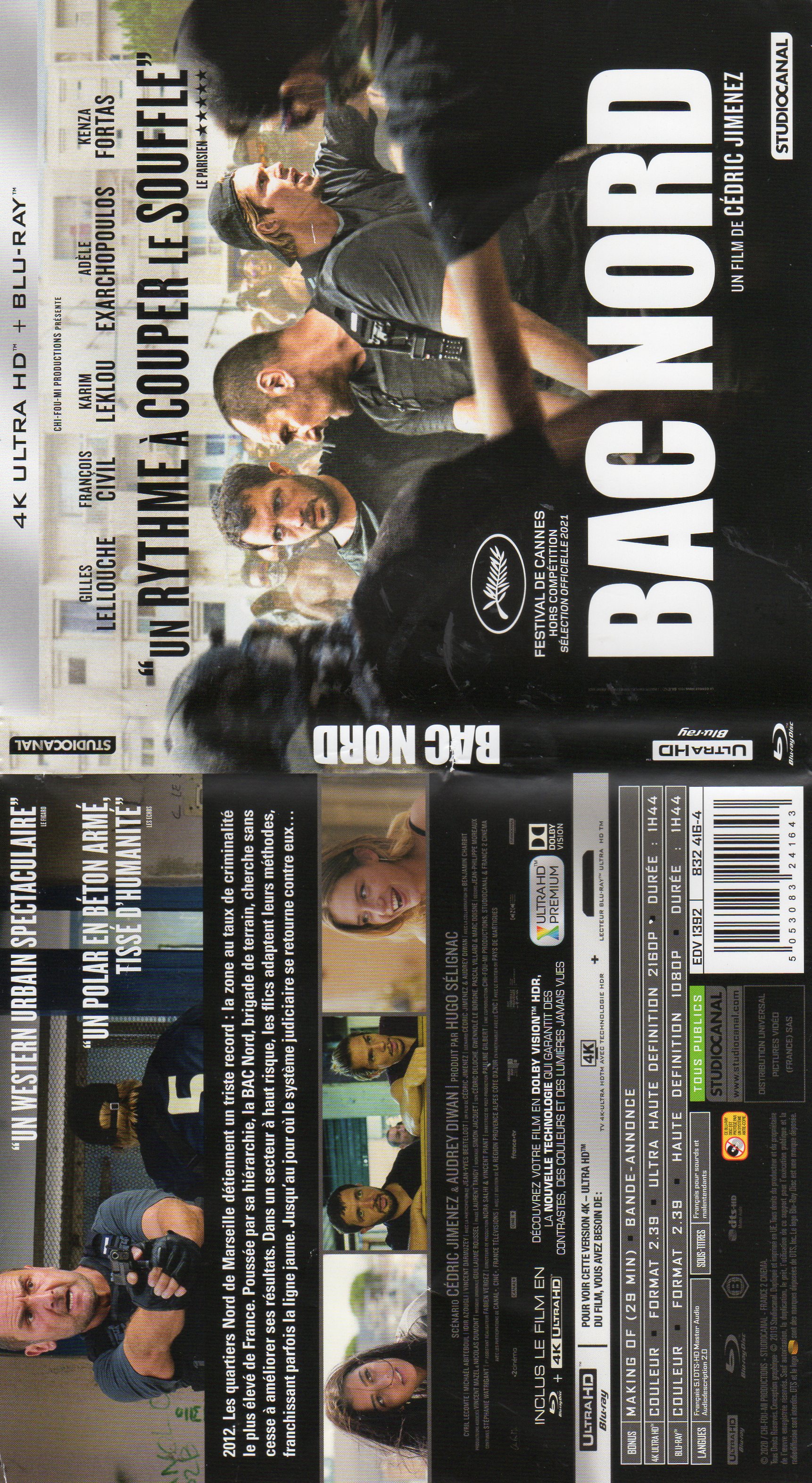 Jaquette DVD Bac Nord 4K (BLU-RAY)