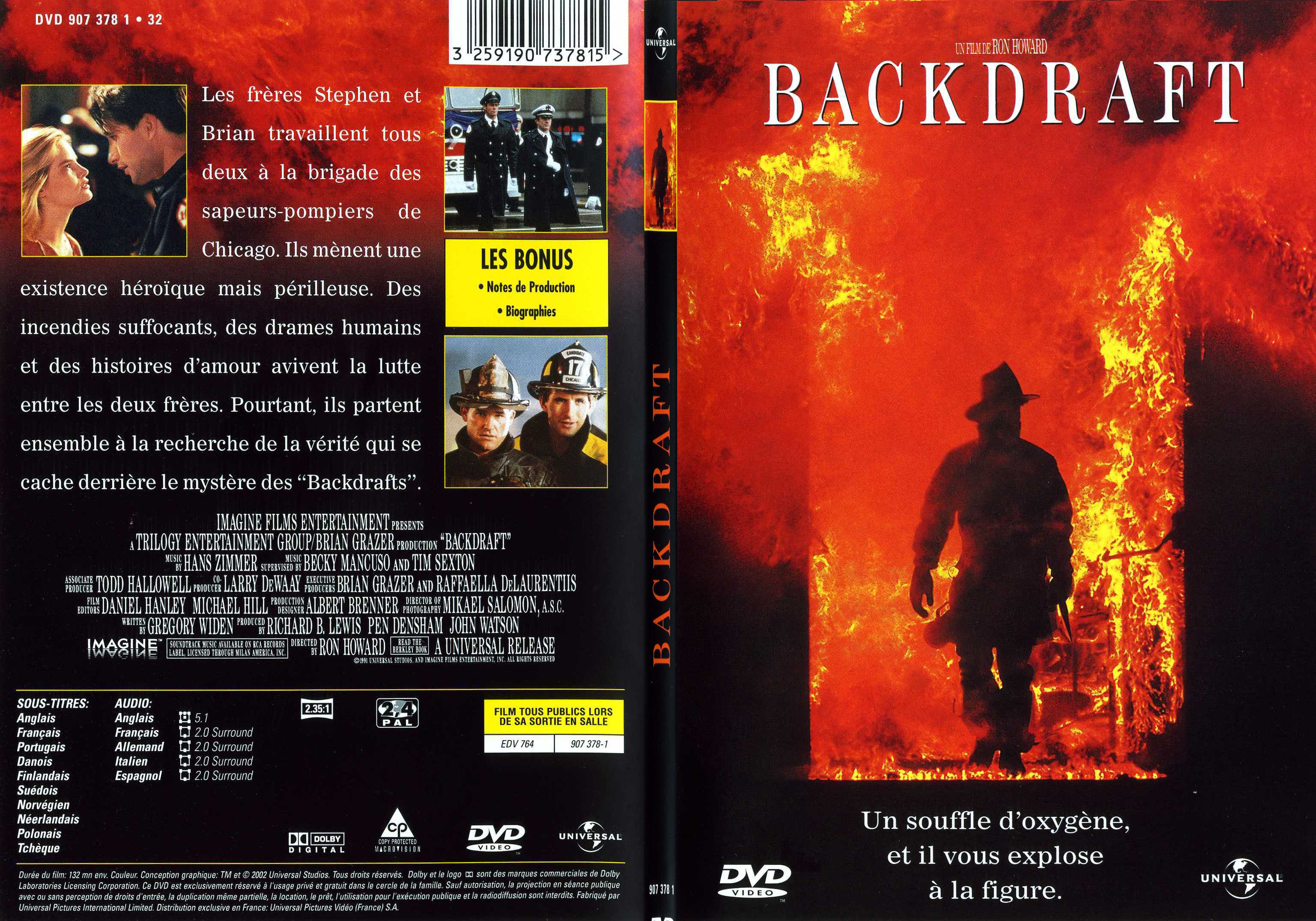 Jaquette DVD Backdraft - SLIM