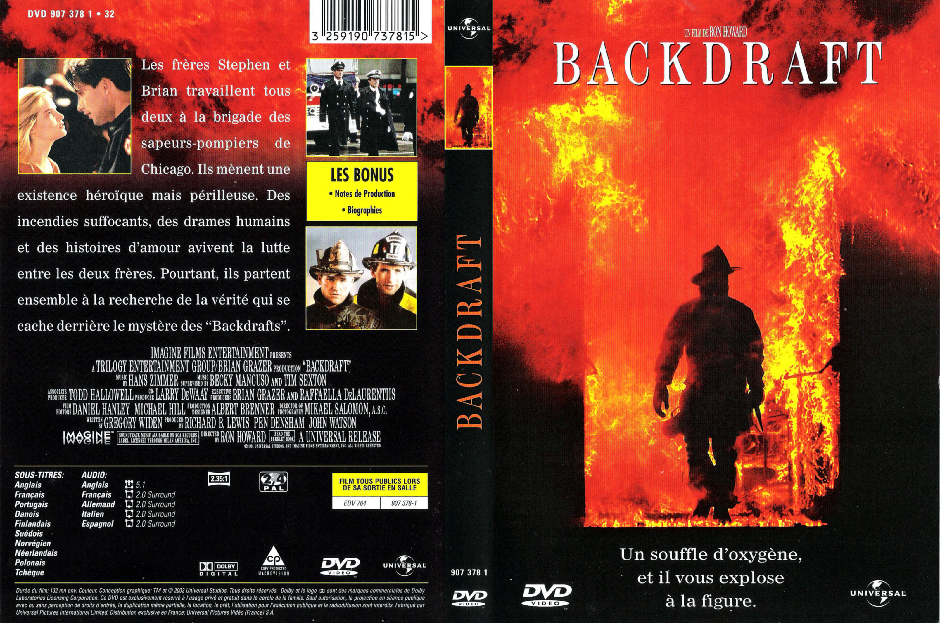 Jaquette DVD Backdraft v2