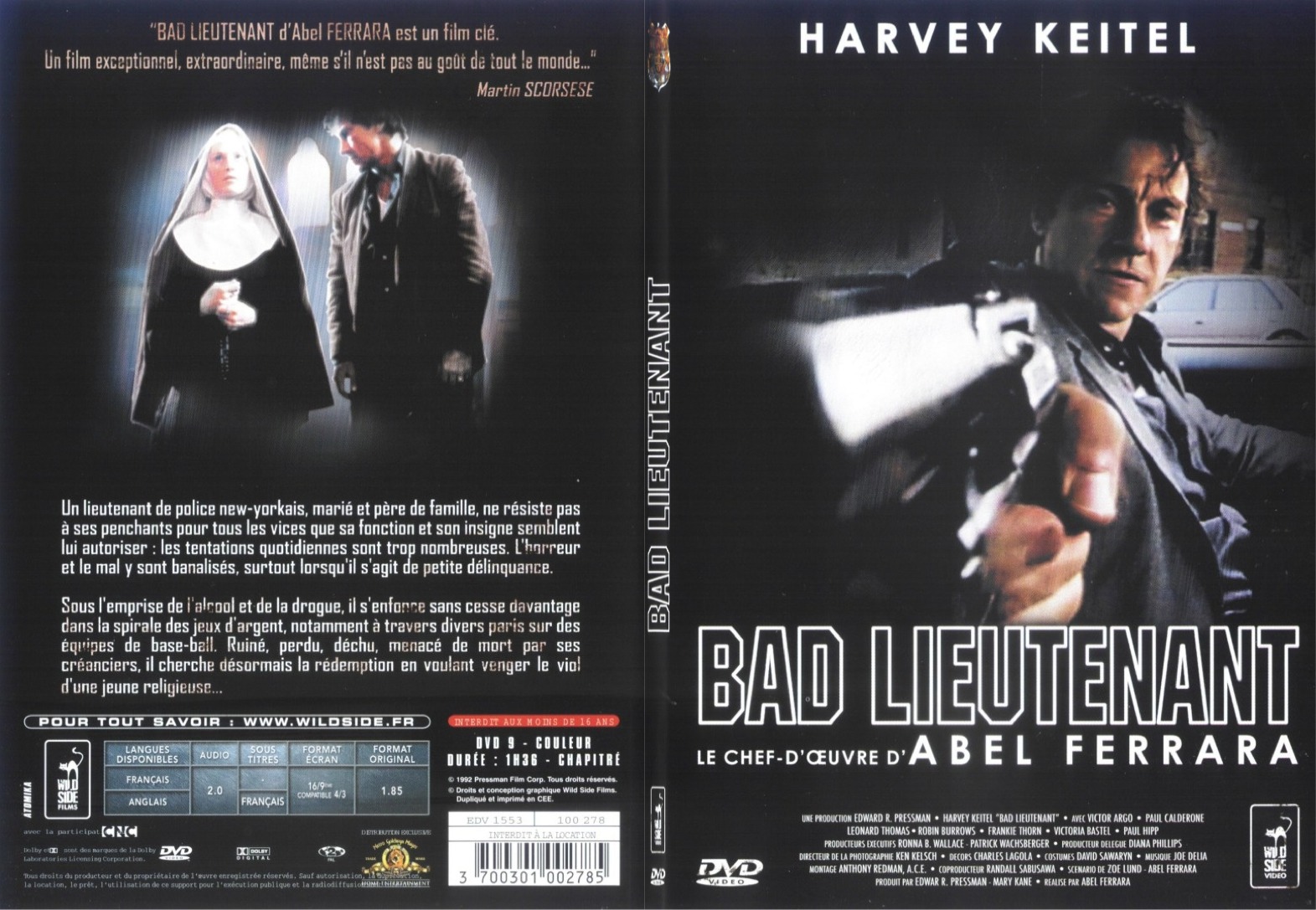 Jaquette DVD Bad Lieutenant - SLIM
