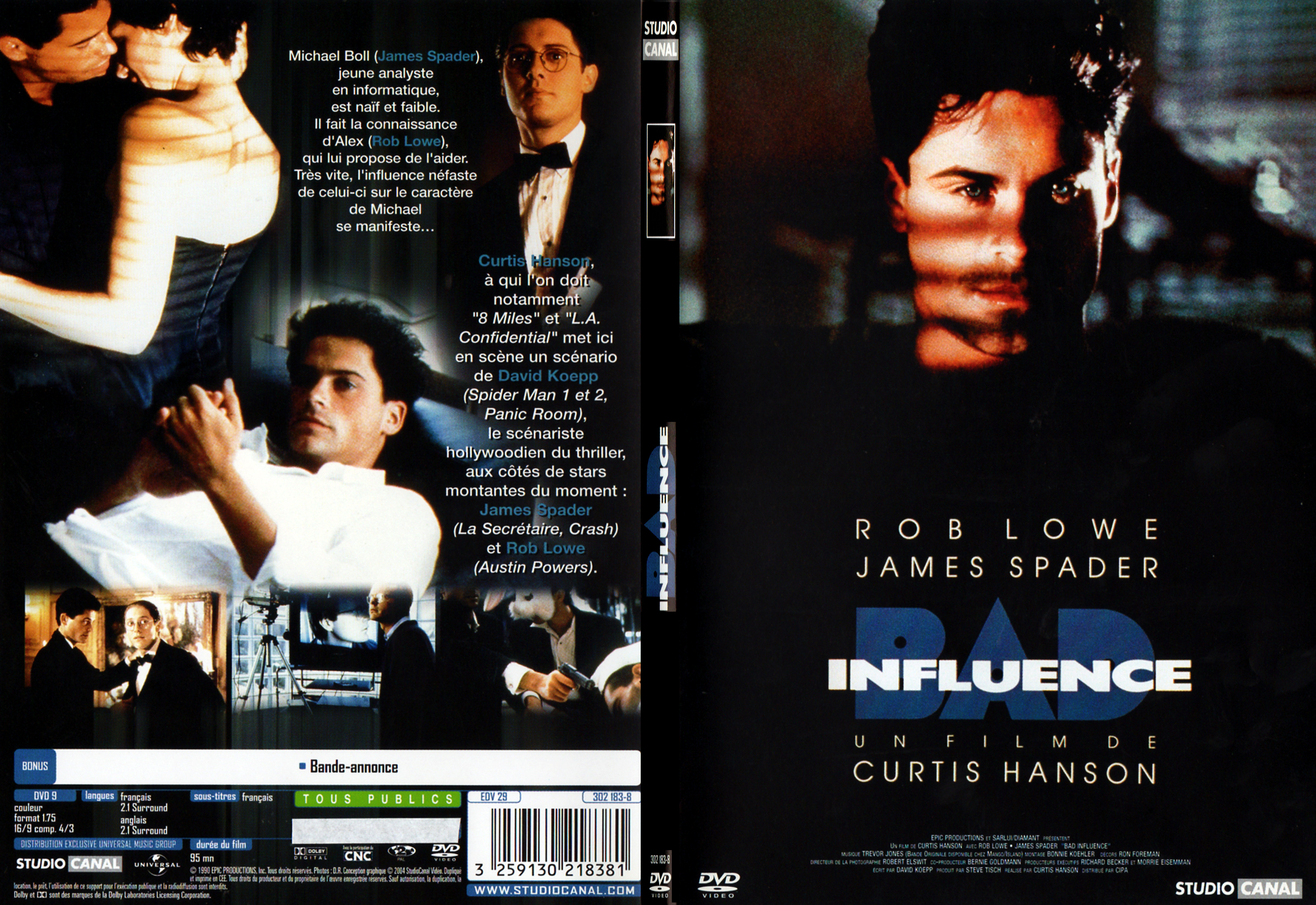 Jaquette DVD Bad influence - SLIM