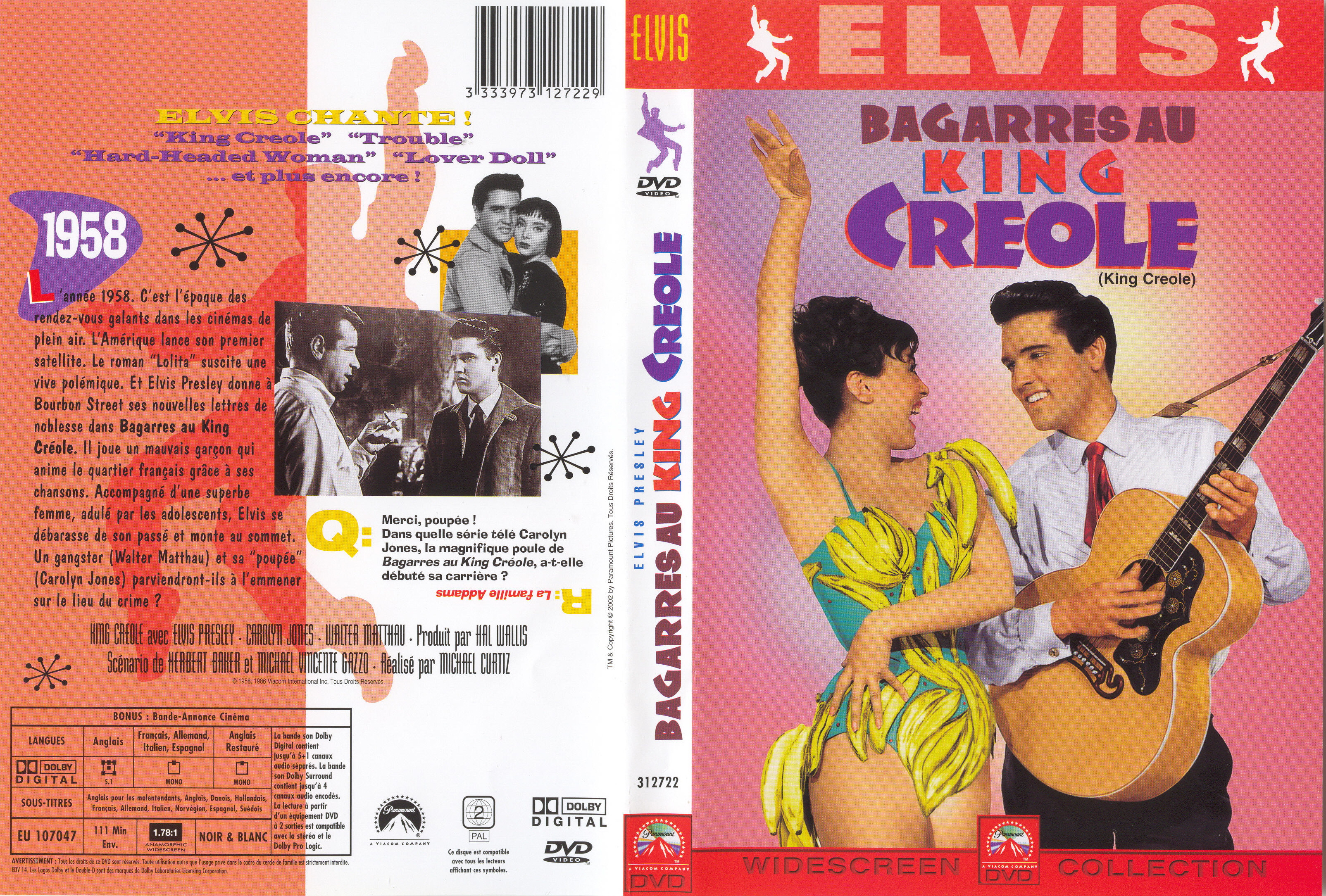 Jaquette DVD Bagarres au King Creole