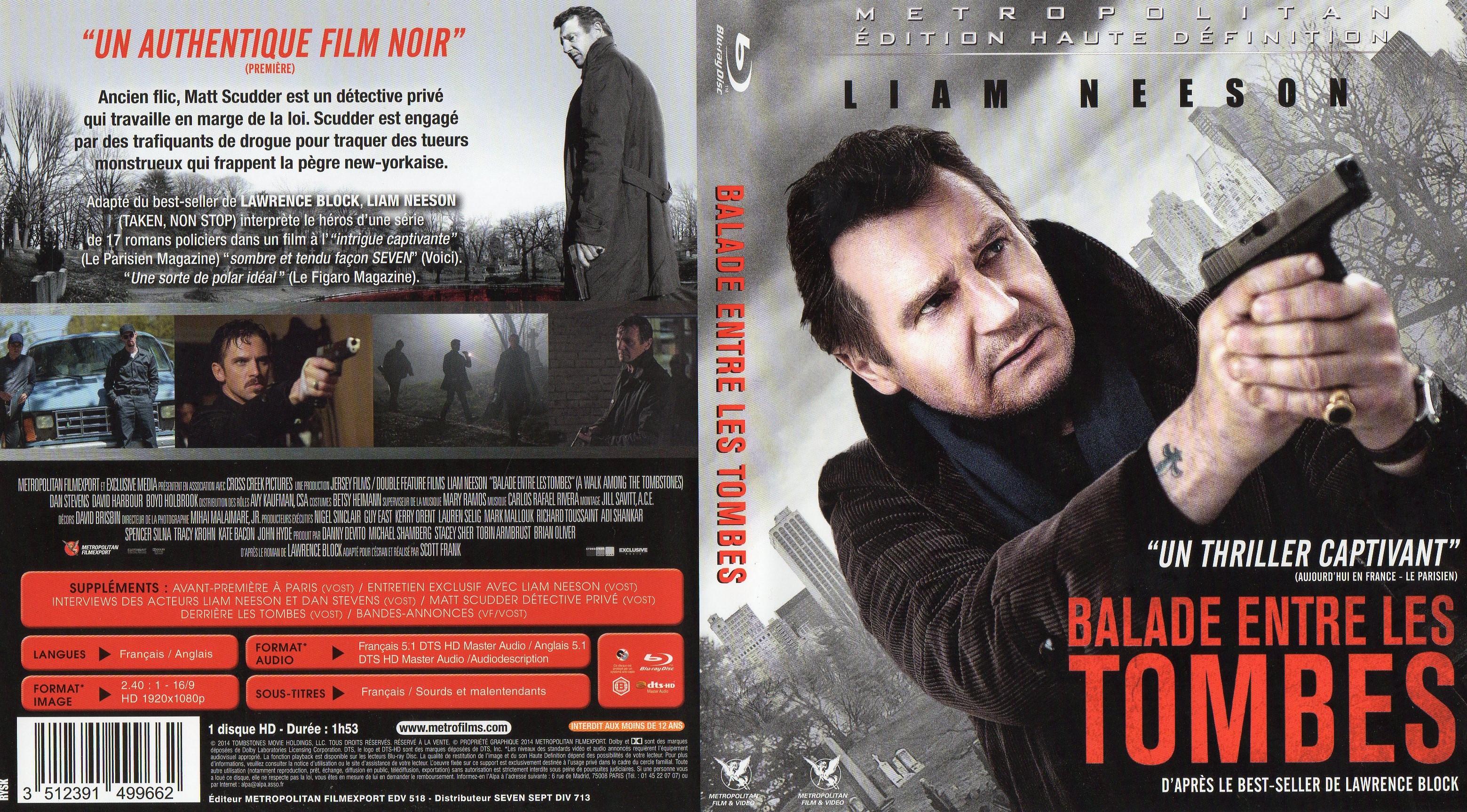 Jaquette DVD Balade entre les tombes (BLU-RAY)
