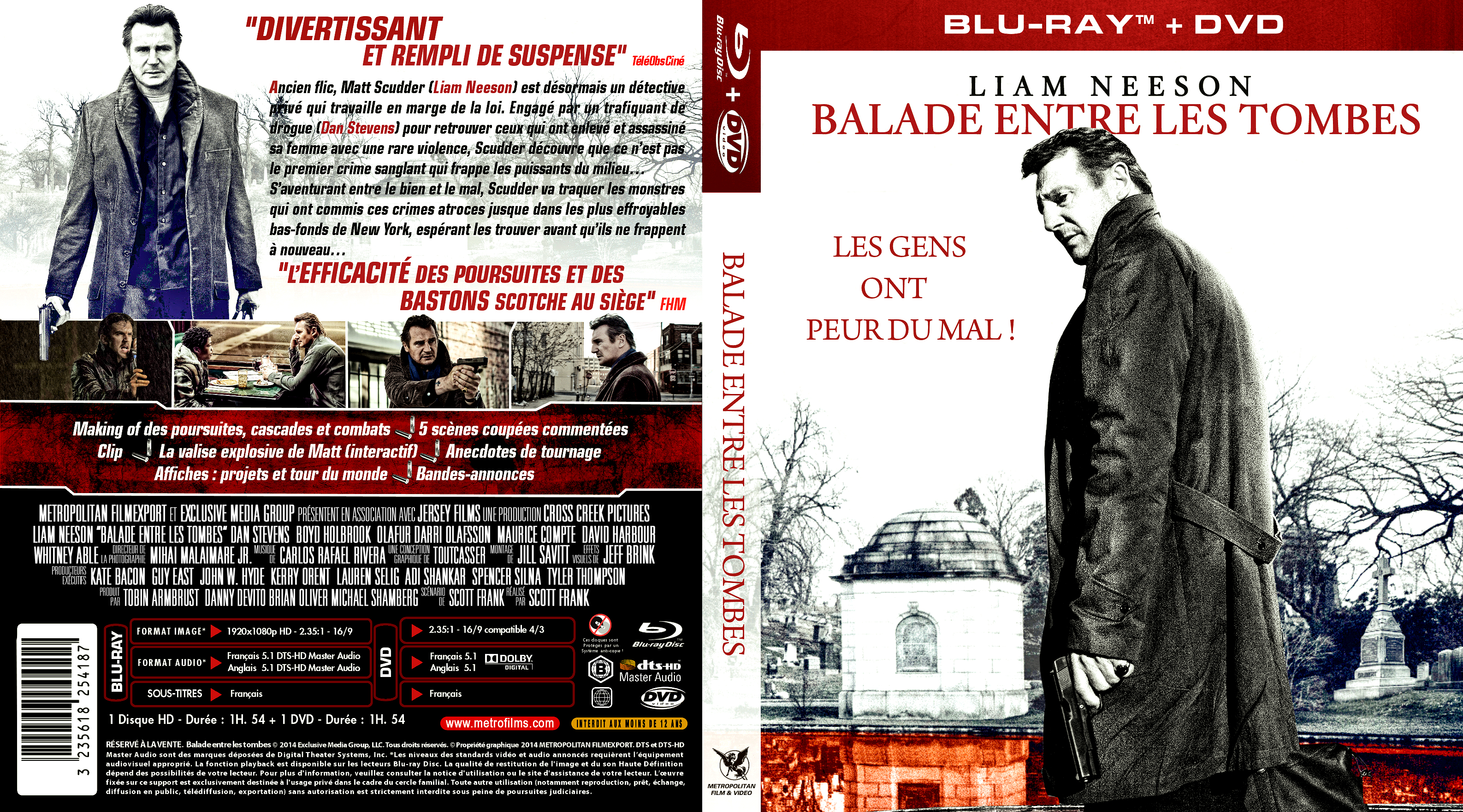 Jaquette DVD Balade entre les tombes custom (BLU-RAY)