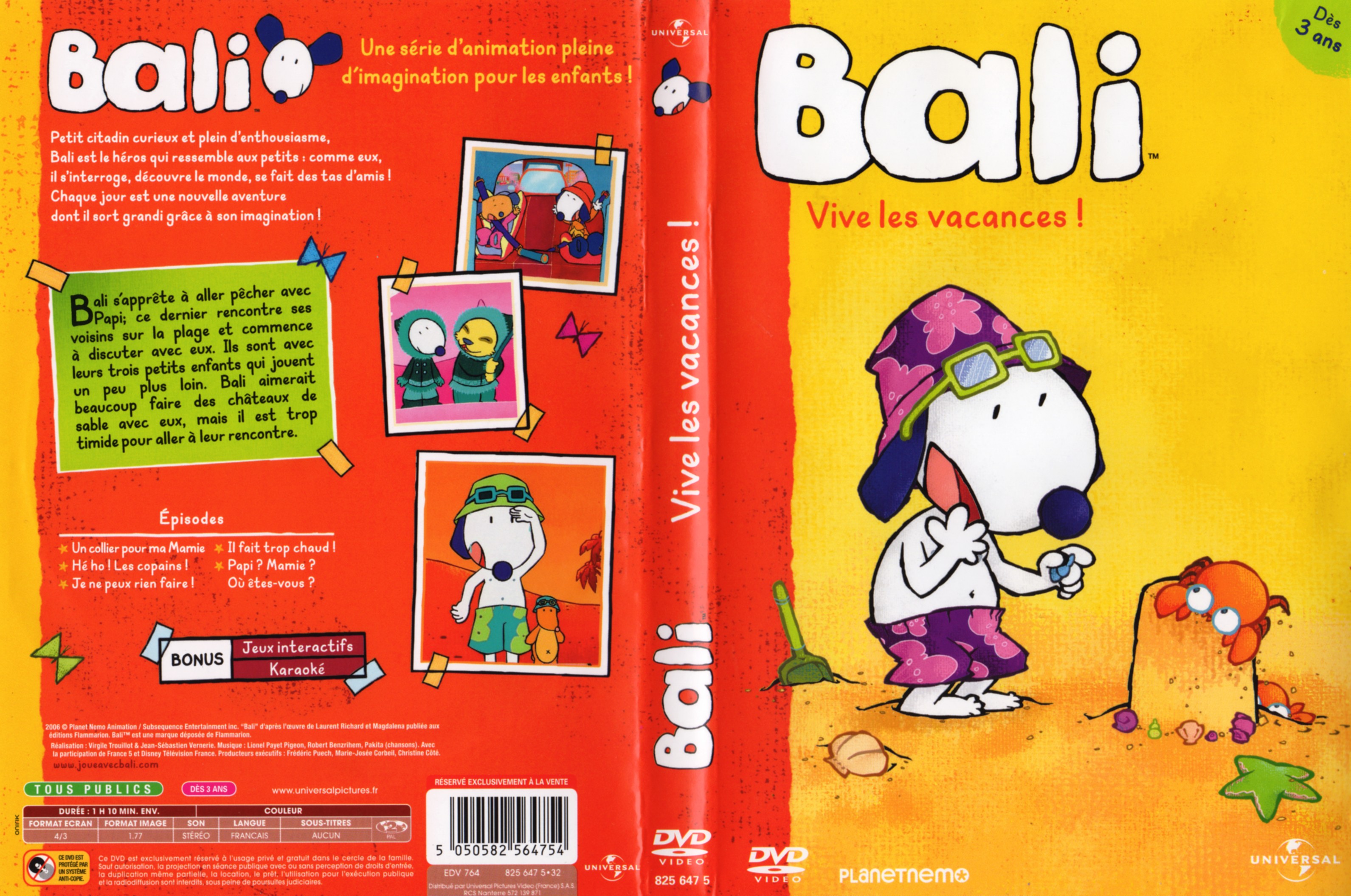 Jaquette DVD Bali - Vive les vacances