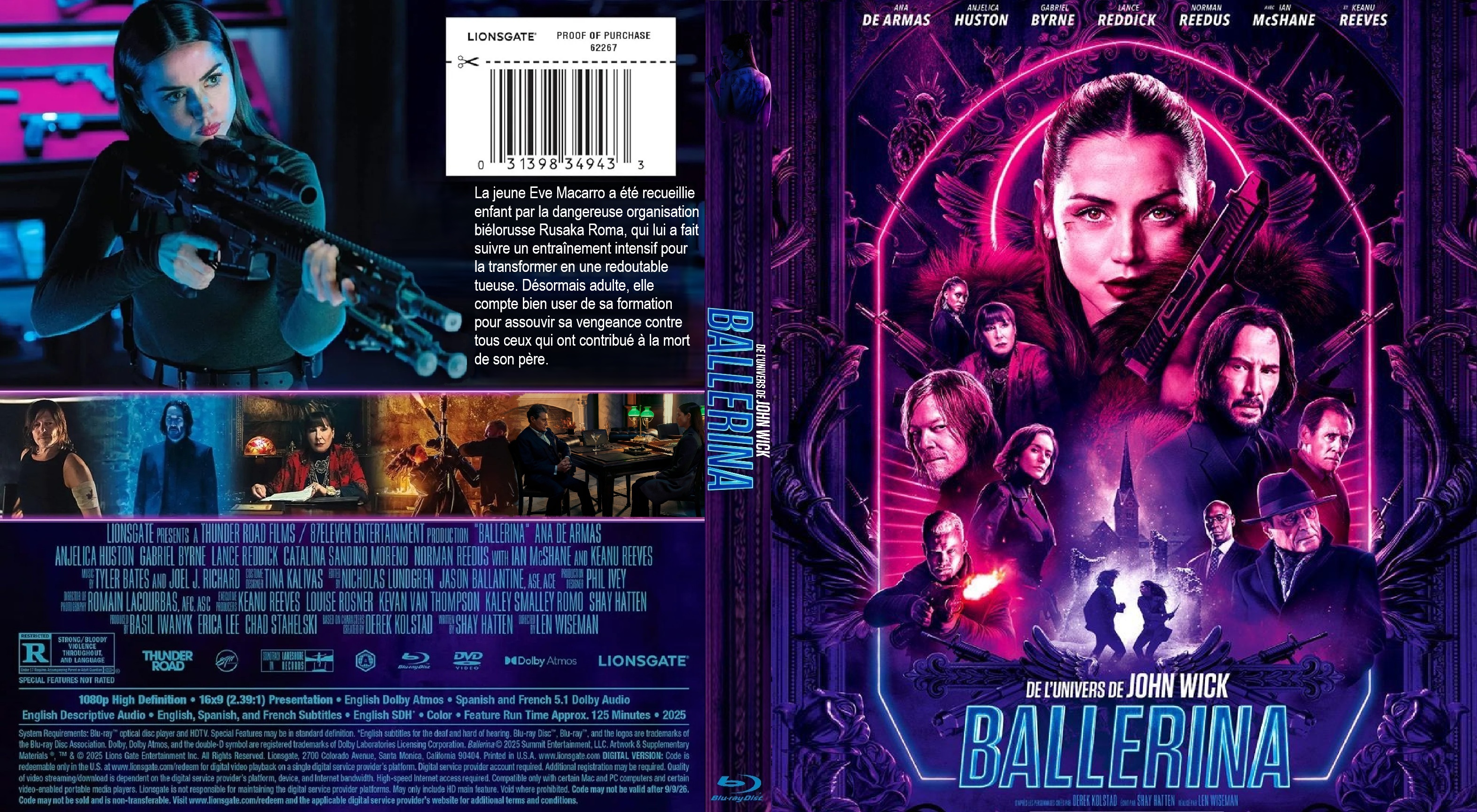 Jaquette DVD Ballerina 2025 custom (BLU-RAY) v2