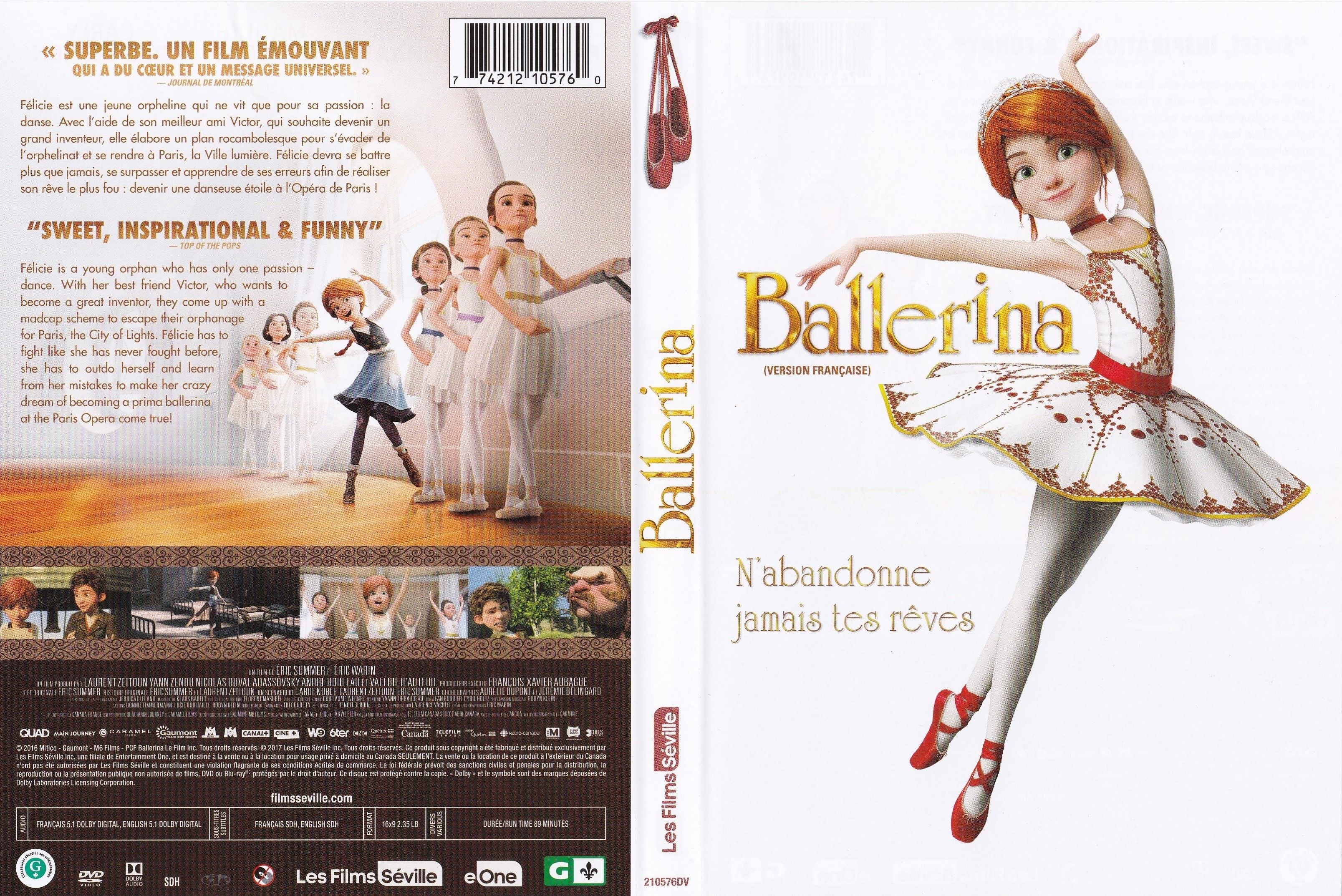 Jaquette DVD Ballerina (canadienne)