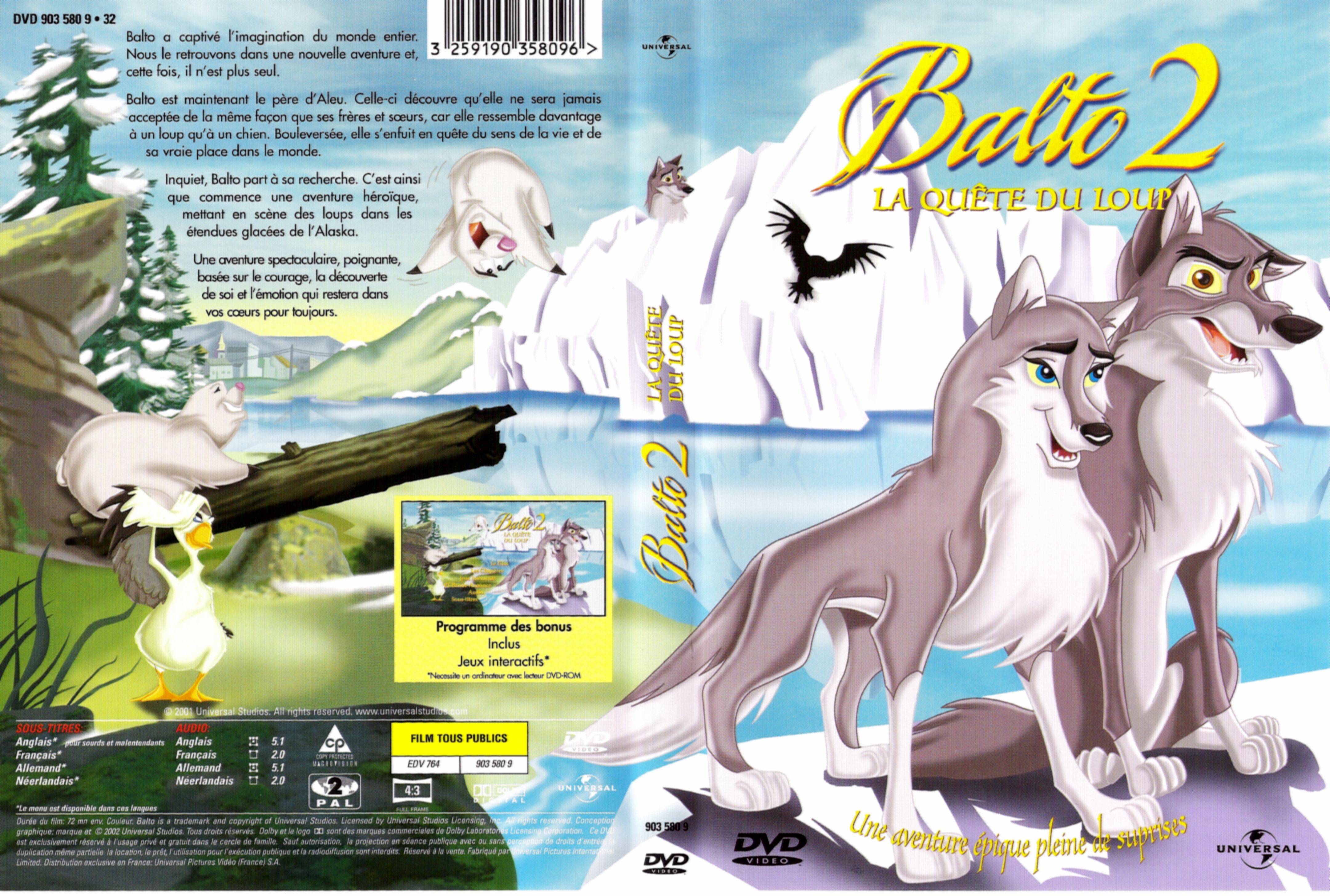 Jaquette DVD Balto 2