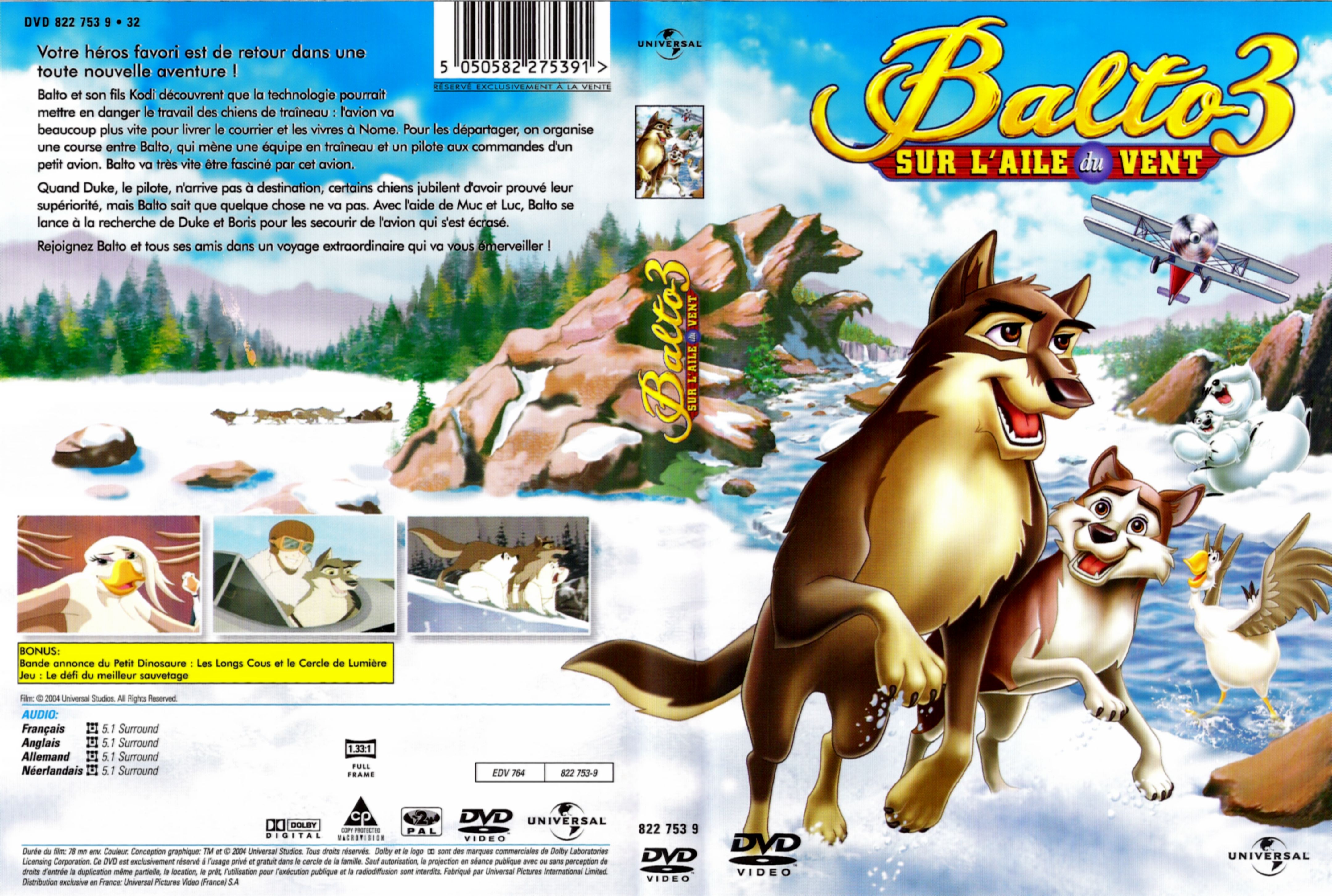 Jaquette DVD Balto 3