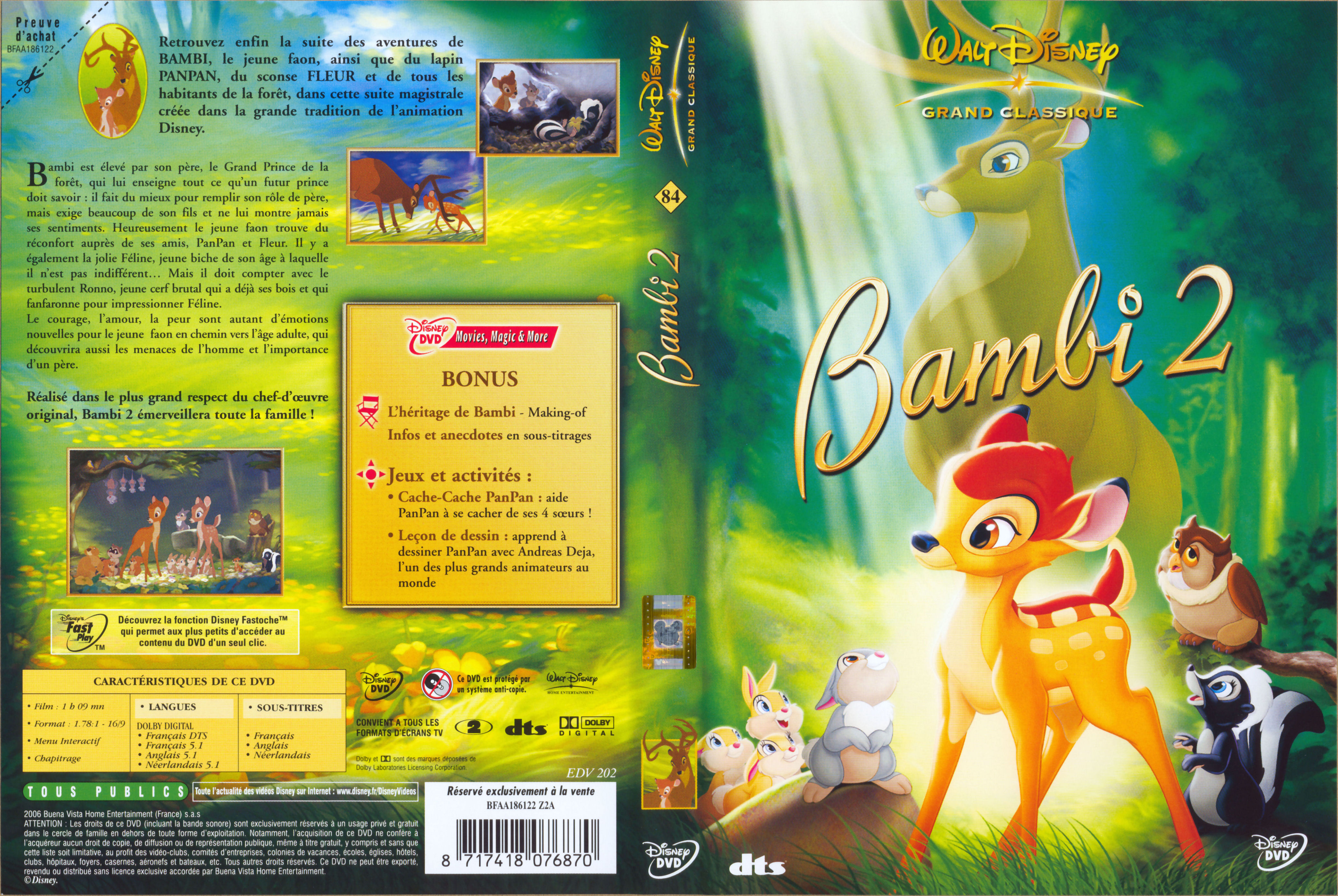 Jaquette DVD Bambi 2