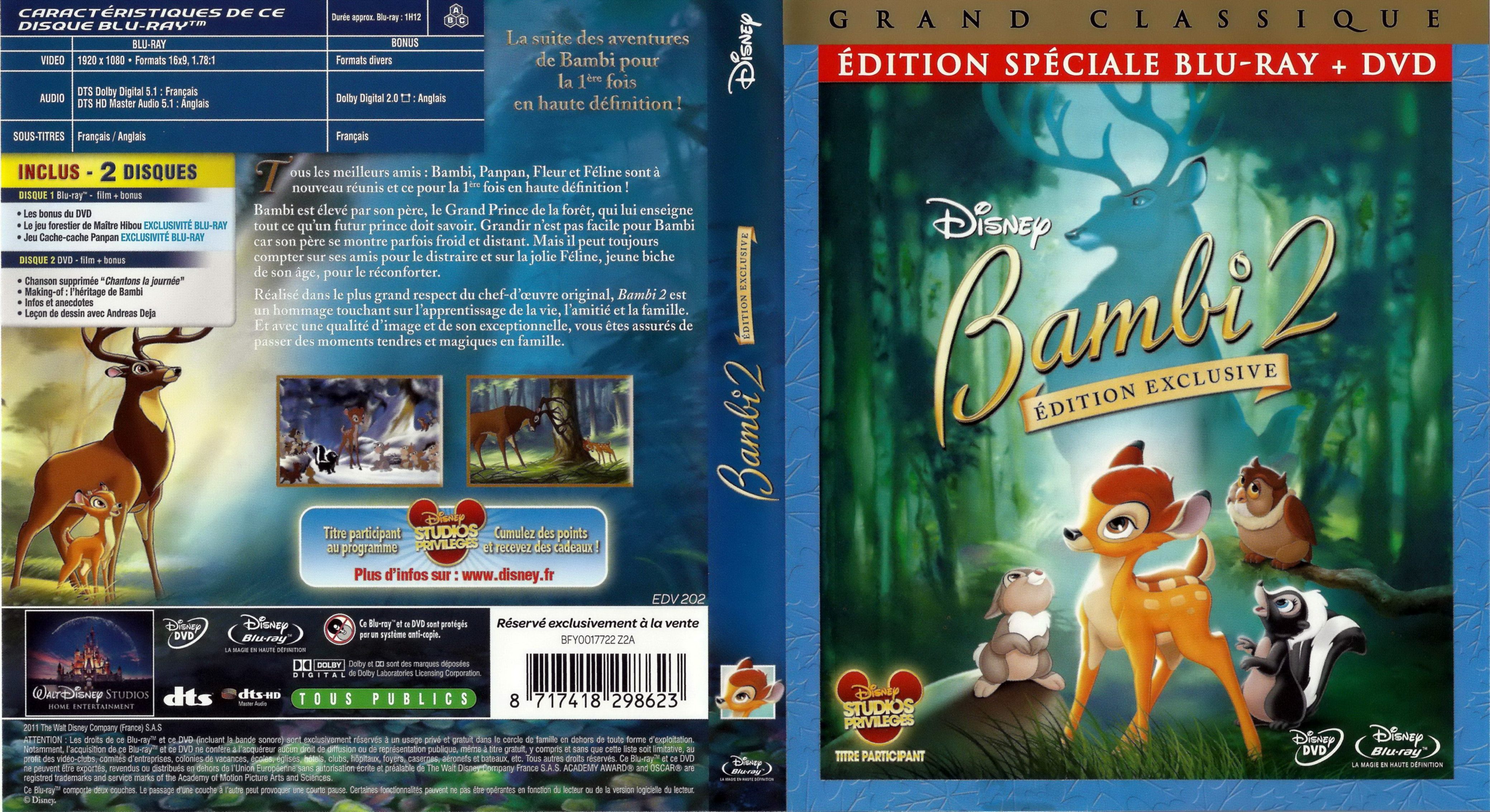 Jaquette DVD Bambi 2 (BLU-RAY)