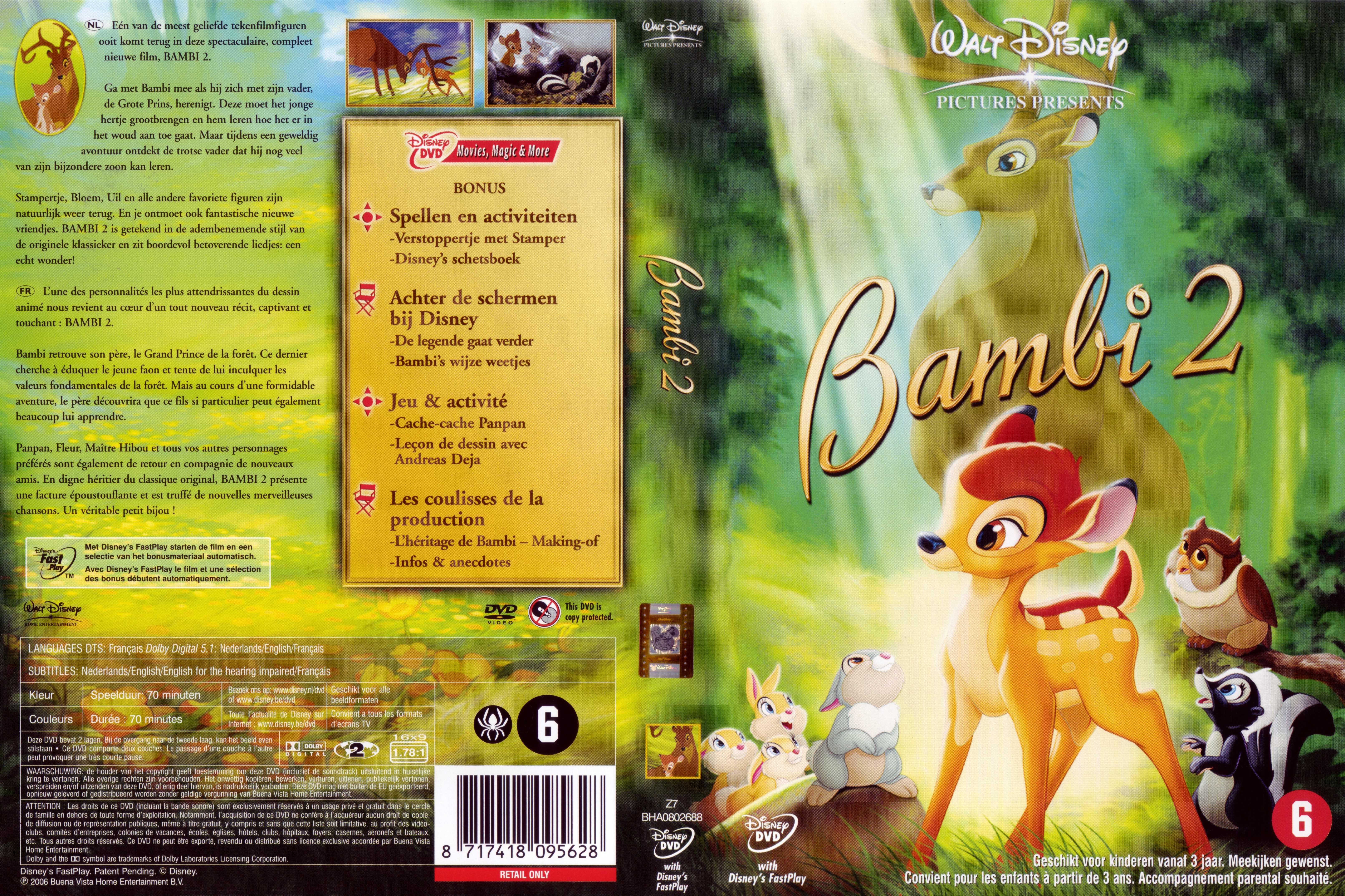 Jaquette DVD Bambi 2 v2